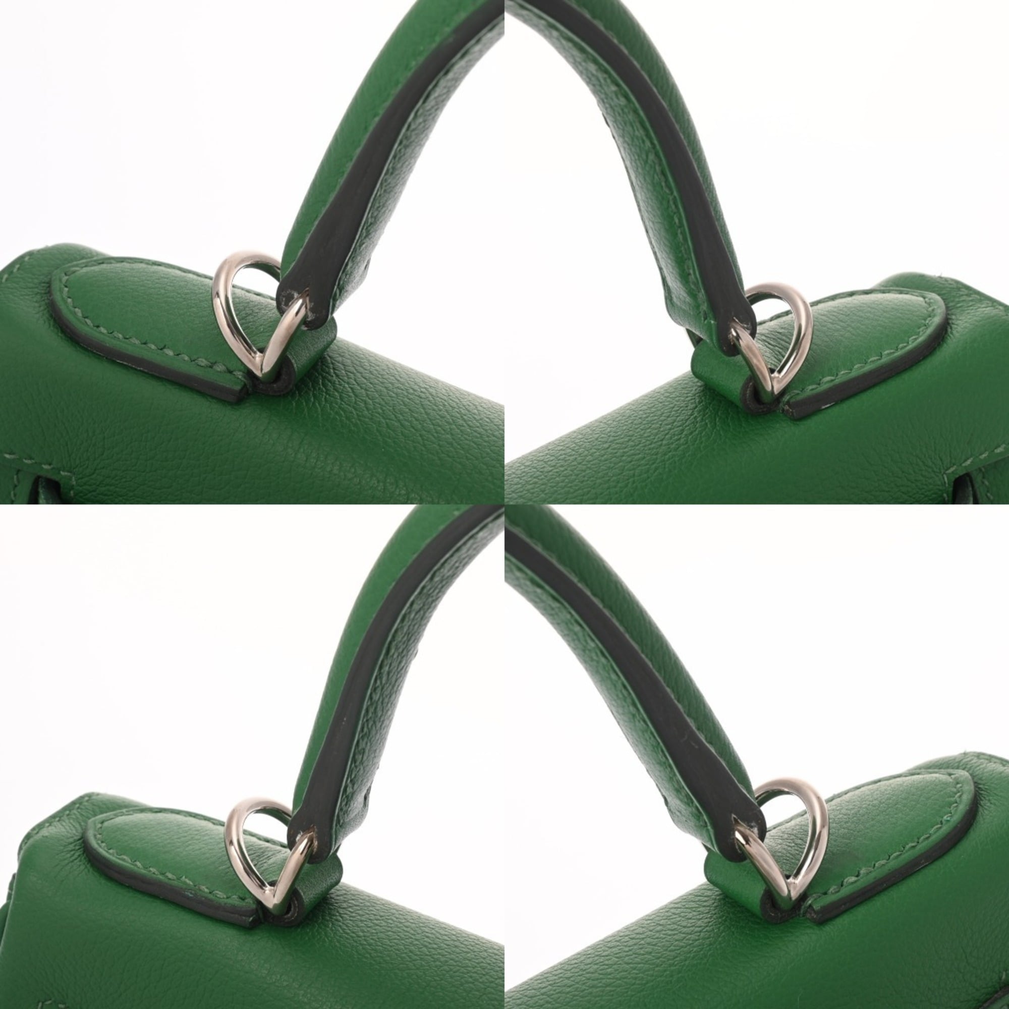 Hermes Bambou Evercalf Leather Handbag (Pre-Owned)