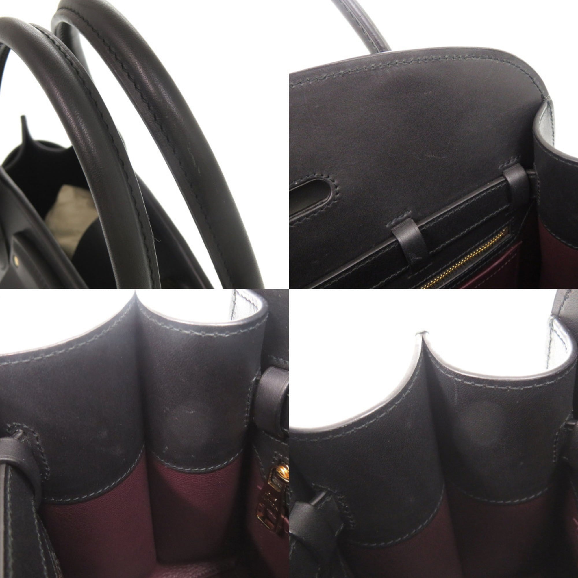 Louis Vuitton Black Leather Handbag (Pre-Owned)