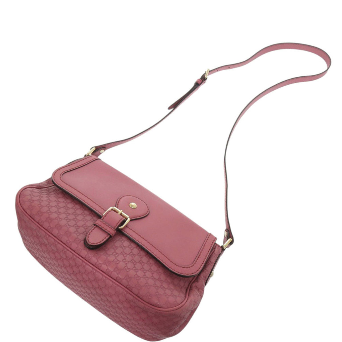 Gucci Pink Leather Shoulder Bag (Pre-Owned)