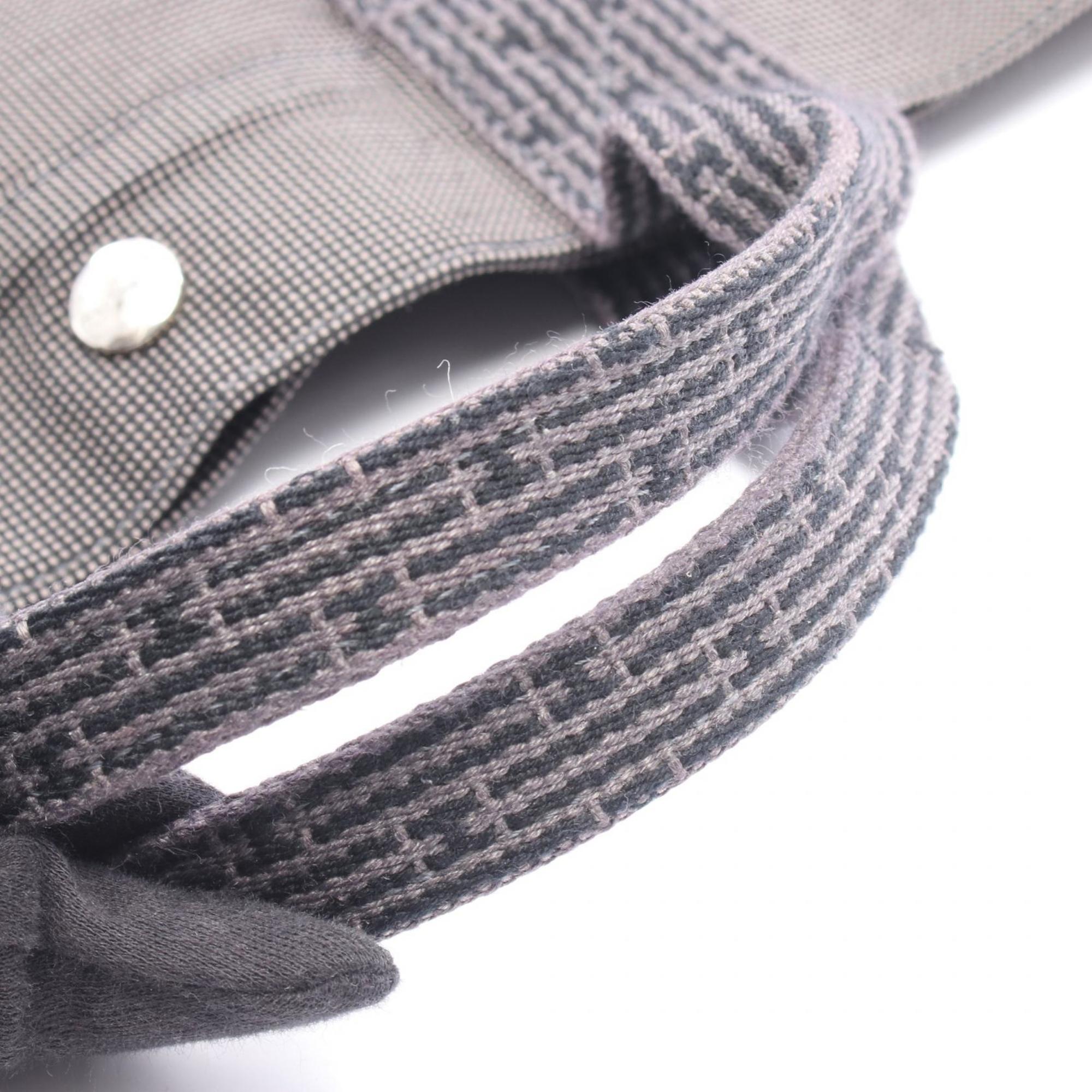Hermes Gray Nylon Canvas Canvas Tote Bag (Pre-Owned)