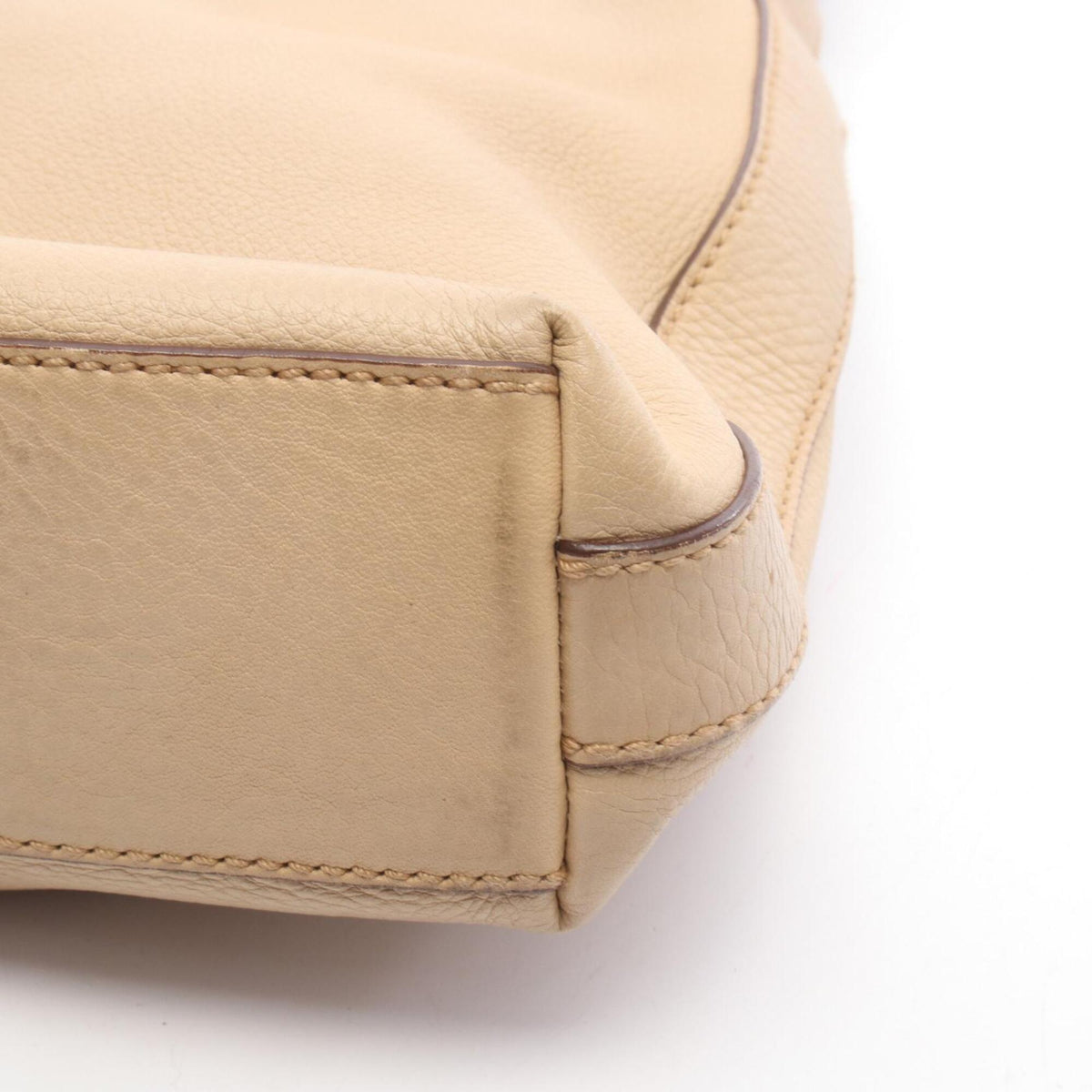 Salvatore Ferragamo Beige Leather Handbag Shoulder Bag (Pre-Owned)