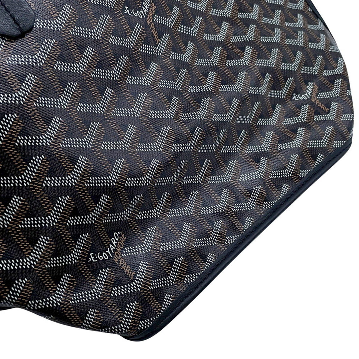 Goyard Black Pvc Leather Handbag Pouch Tote Bag (Pre-Owned)