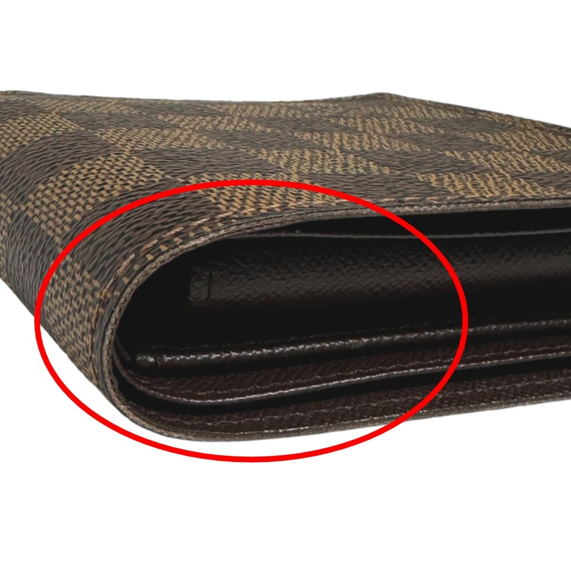 Louis Vuitton Brown Damier Canvas Wallet (Bi-Fold) (Pre-Owned)