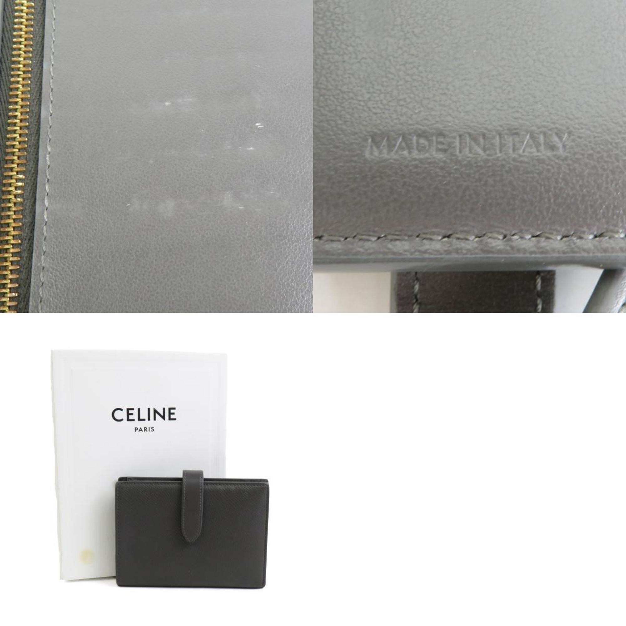 Celine Gray Leather Wallet (Bi-Fold) (Pre-Owned)
