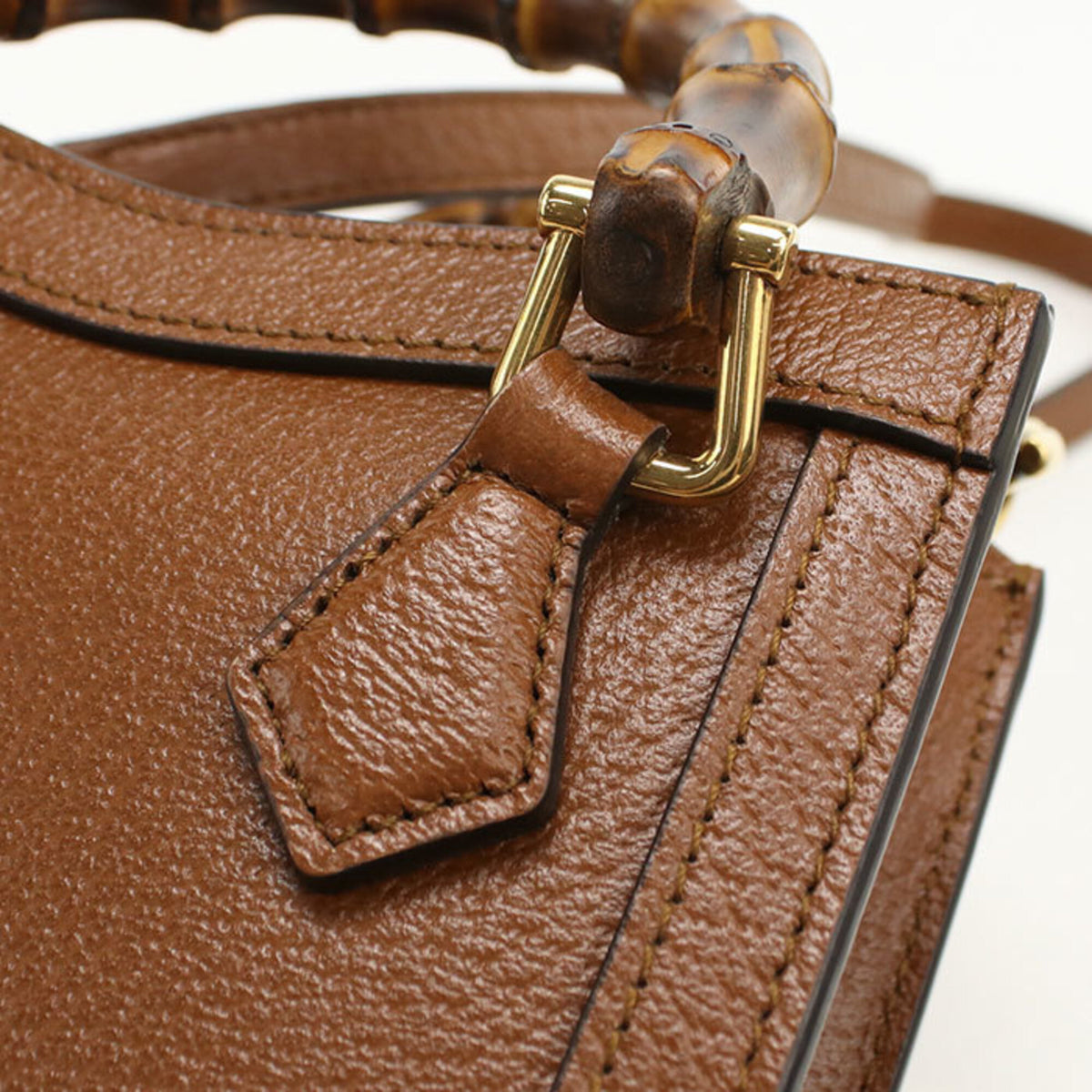 Gucci Brown Leather Tote Bag (Pre-Owned)