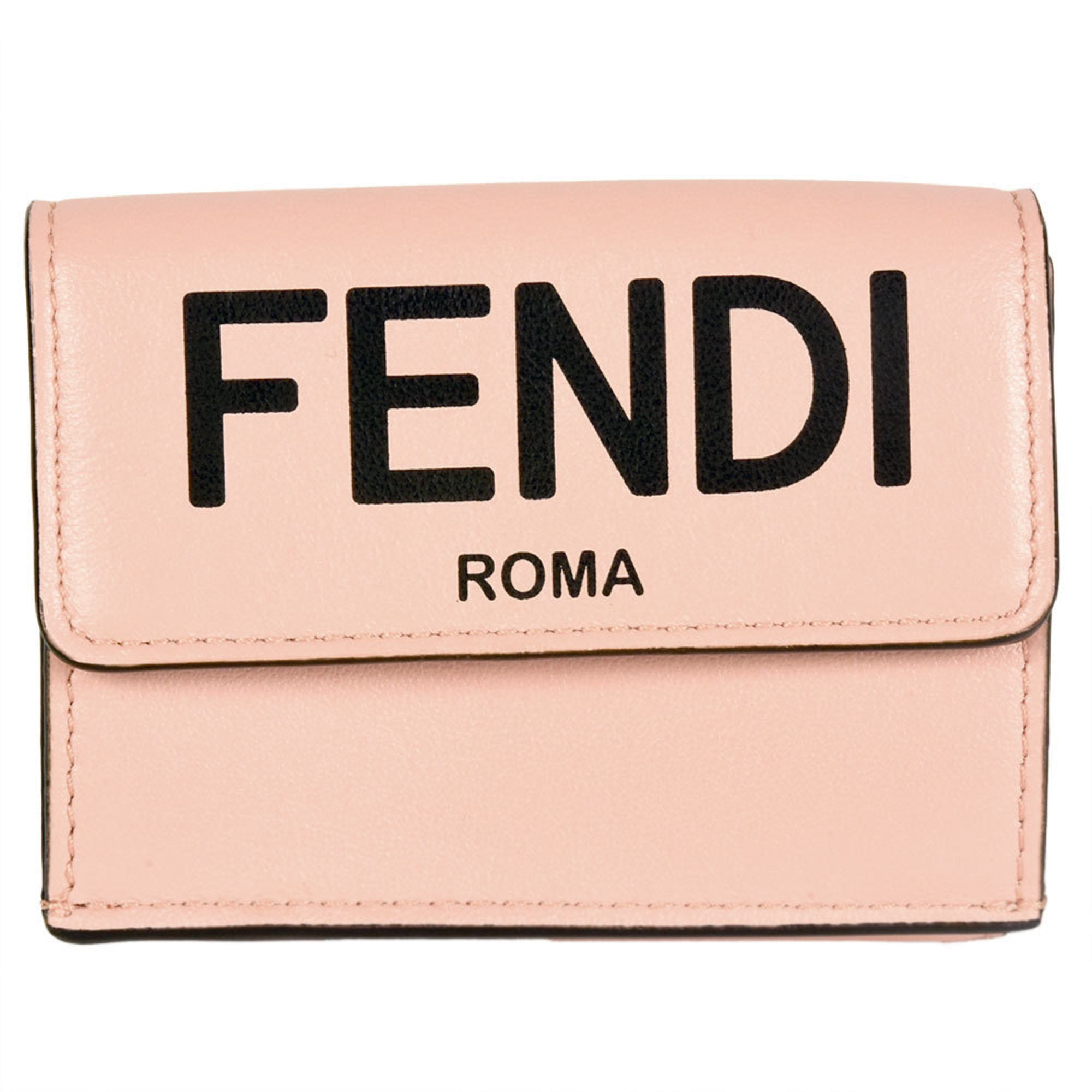 Fendi Pink Leather Wallet (Tri-Fold) (Pre-Owned)