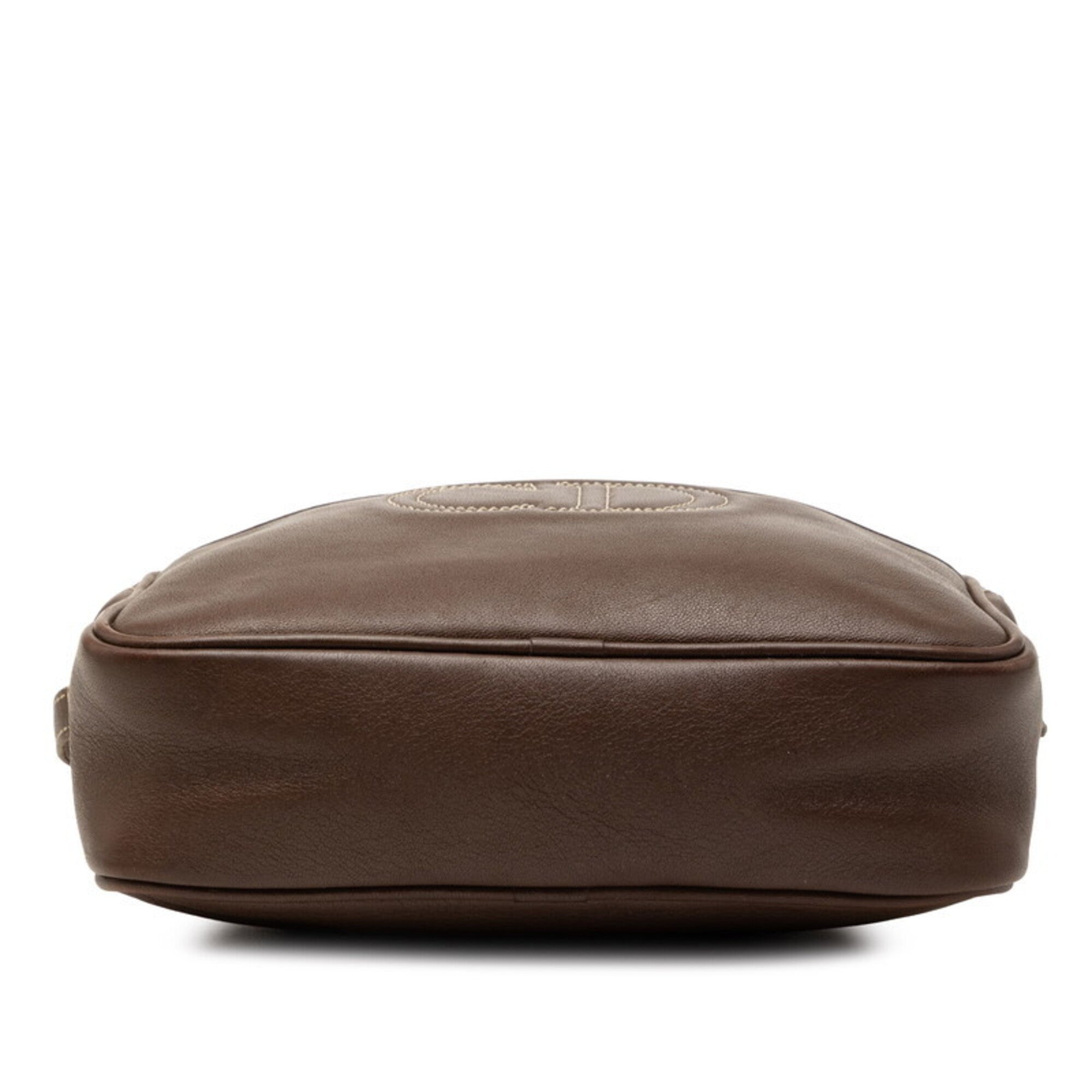Christian Dior Brown Leather Shoulder Bag (Pre-Owned)
