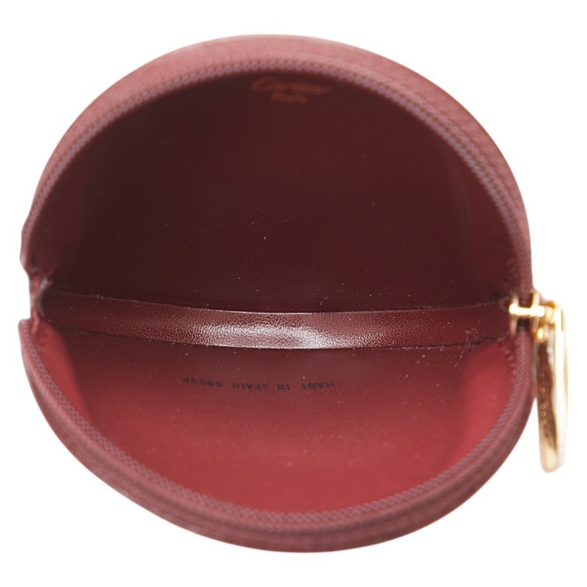 Cartier Wine Red Leather Coin Purse/Coin Case (Pre-Owned)
