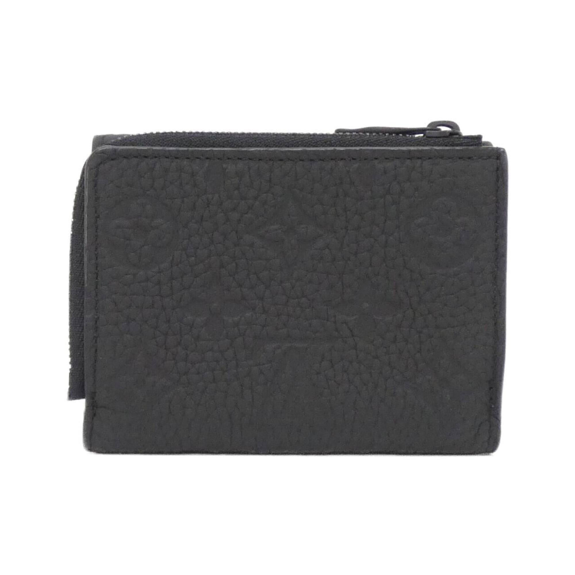 Louis Vuitton Black Leather Wallet (Tri-Fold) (Pre-Owned)