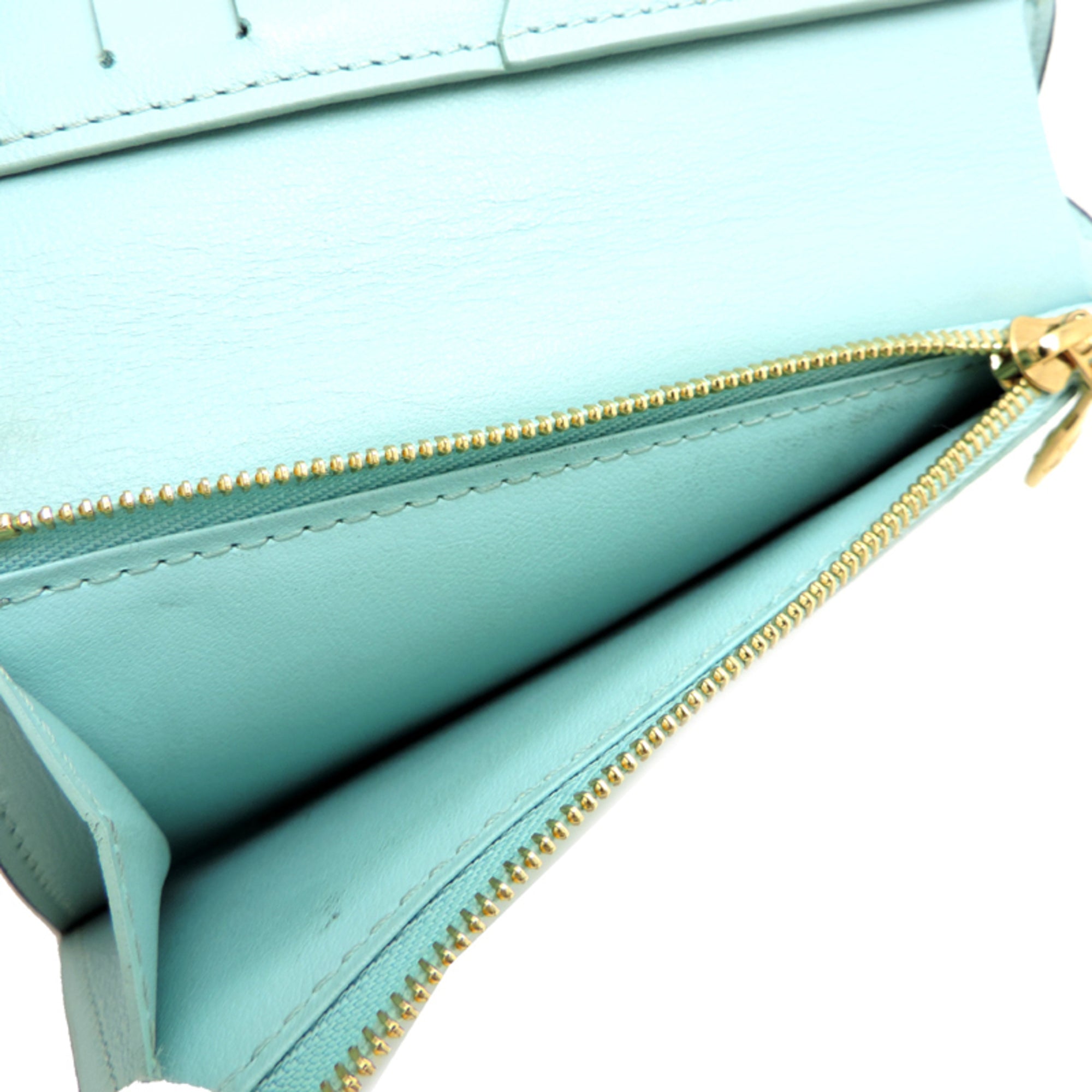 Louis Vuitton Galle Gray Beige Light Blue Leather Wallet (Bi-Fold) (Pre-Owned)