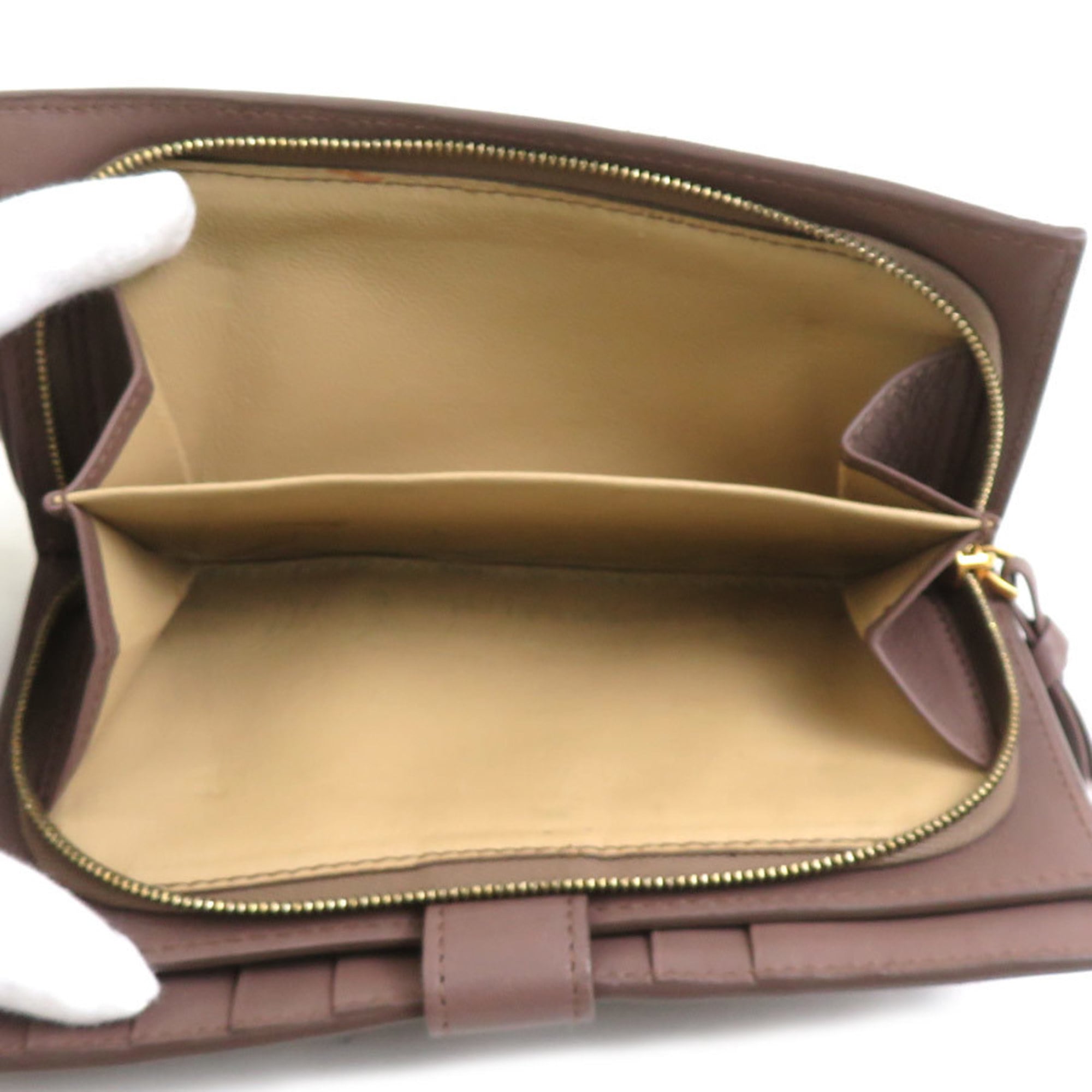 Bottega Veneta Light Brown Intrecciato Middle Wallet (Bi-Fold) (Pre-Owned)