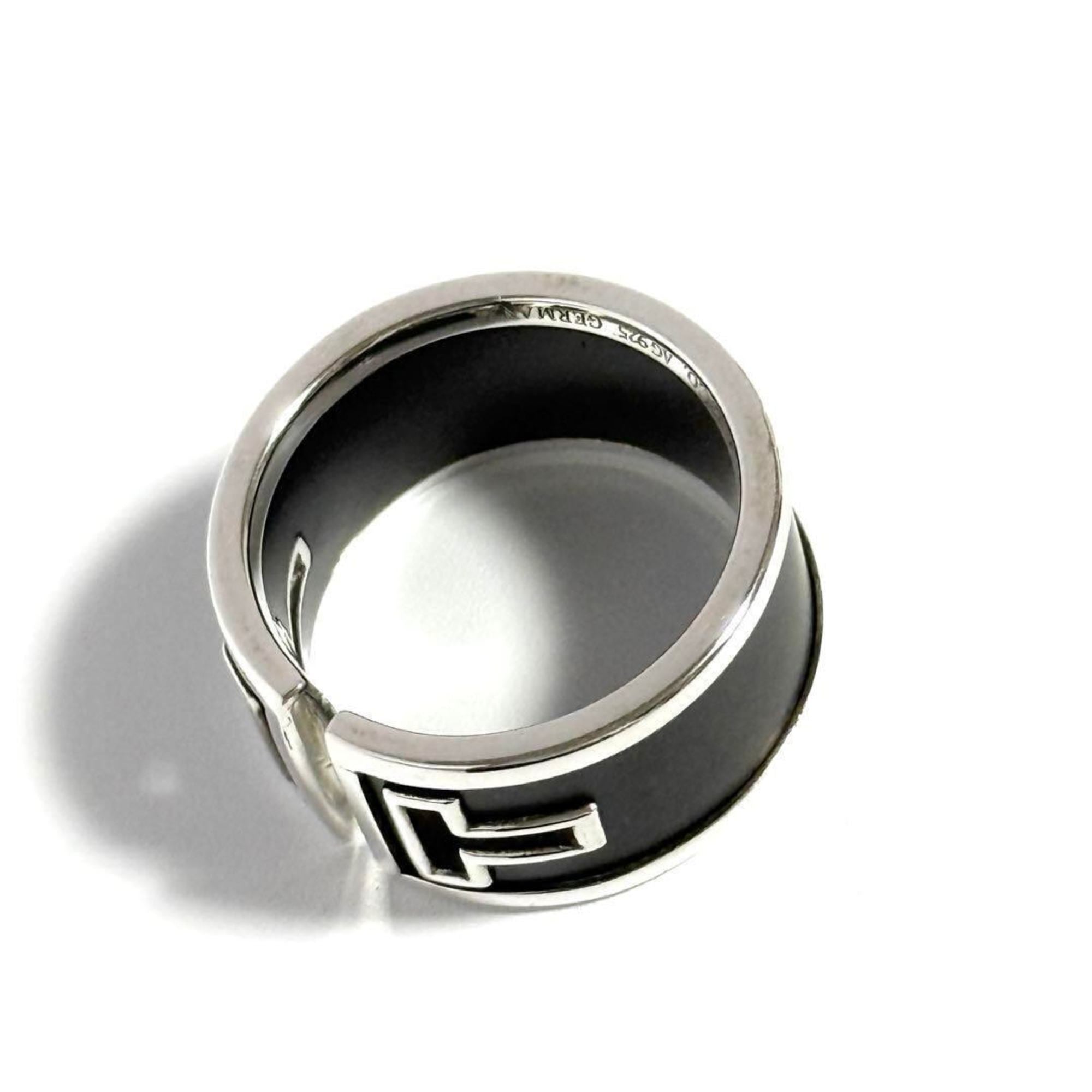 Tiffany Black Silver 925 Band Ring (Pre-Owned)