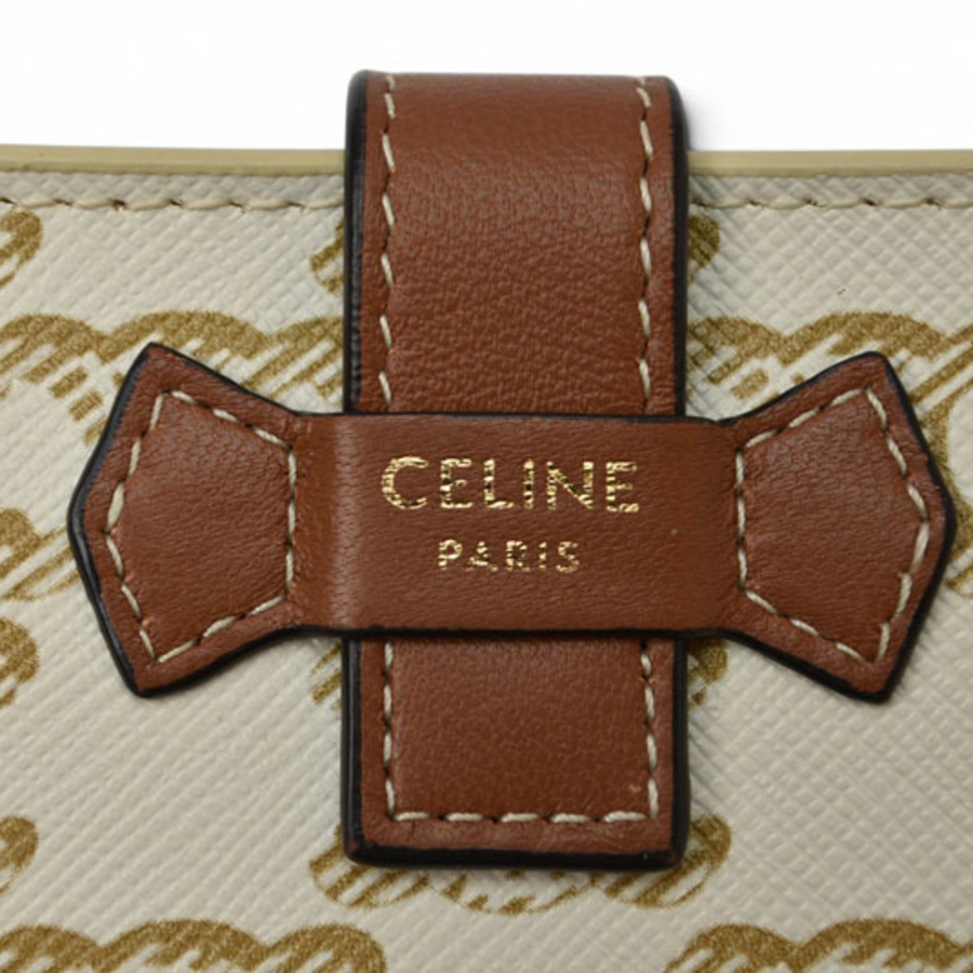 Celine Brown Ivory Coated Canvas Wallet (Bi-Fold) (Pre-Owned)