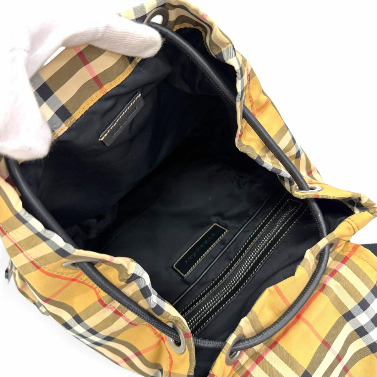 Burberry Beige Polyamide Leather Backpack (Pre-Owned)