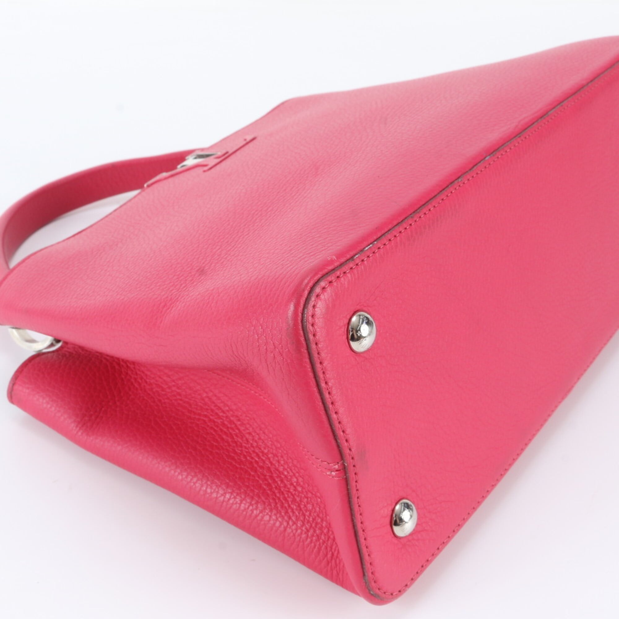 Louis Vuitton Rose Litchi Leather Handbag (Pre-Owned)