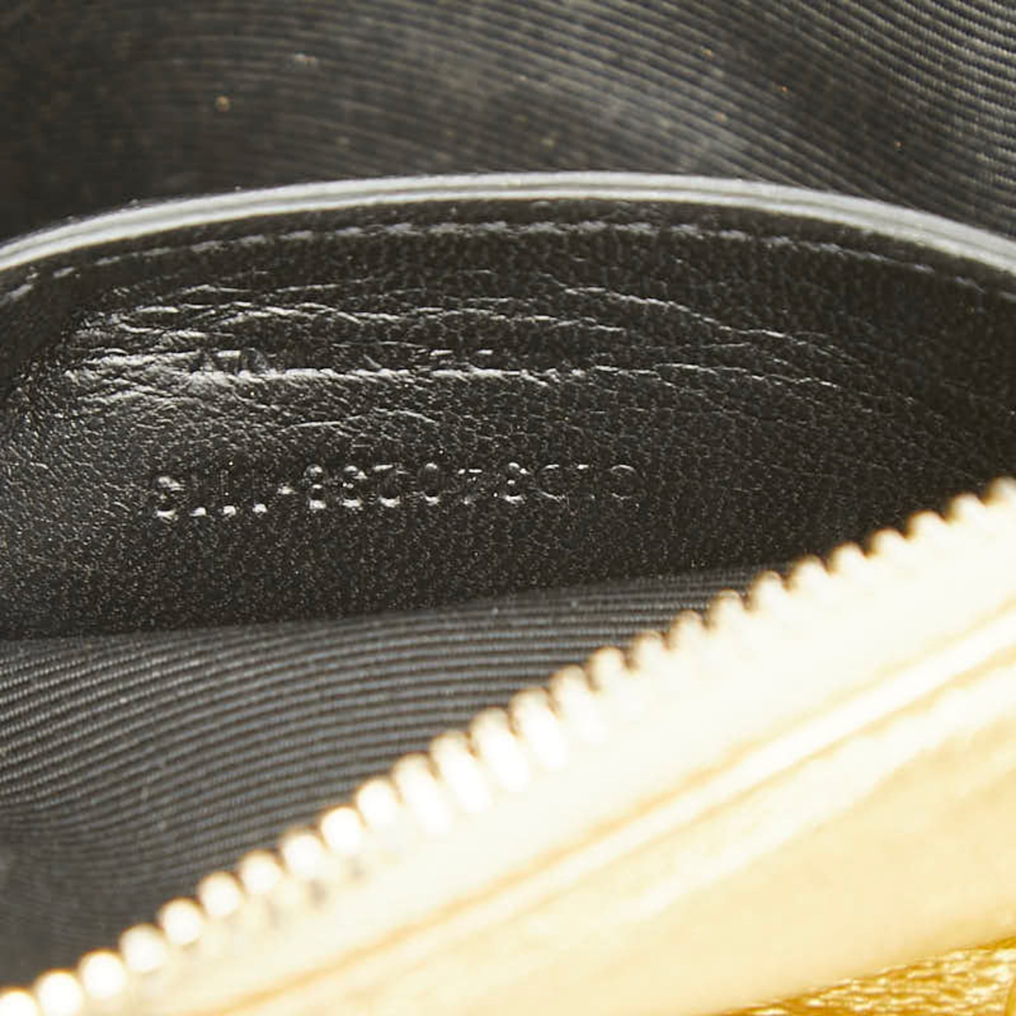 Saint Laurent Gold Leather Handbag Shoulder Bag (Pre-Owned)