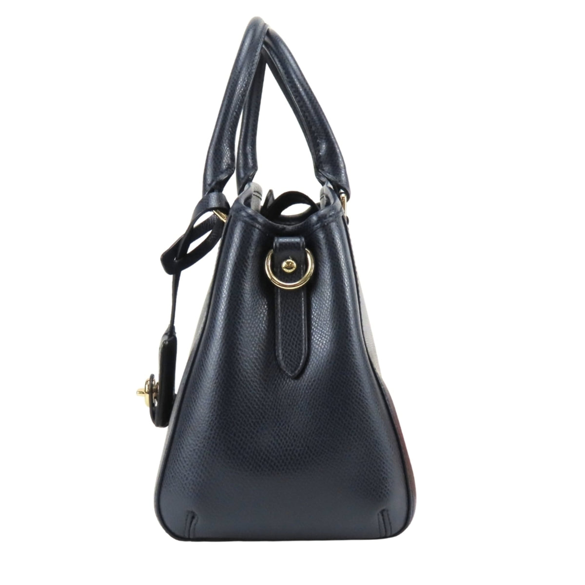 Coach Navy Leather Handbag (Pre-Owned)
