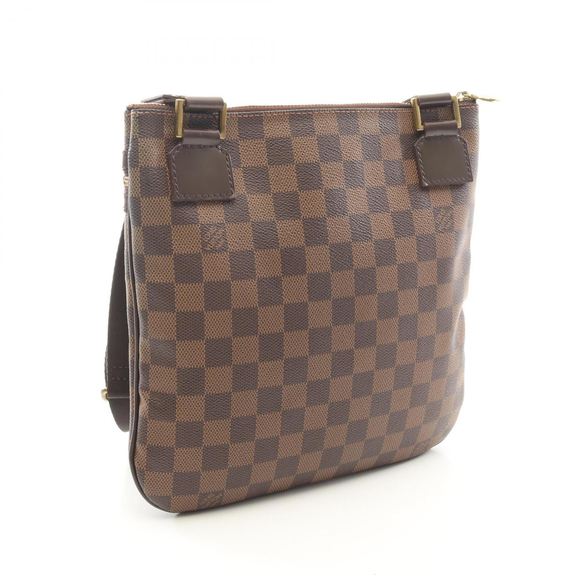 Louis Vuitton Brown Coated Canvas Leather Handbag Pochette Shoulder Bag (Pre-Owned)