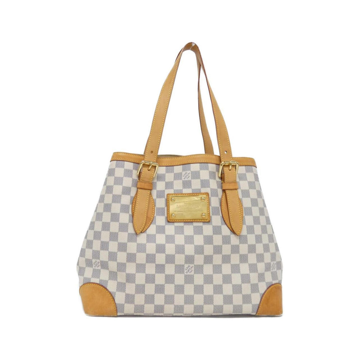 Louis Vuitton Azur White Coated Canvas Handbag (Pre-Owned)