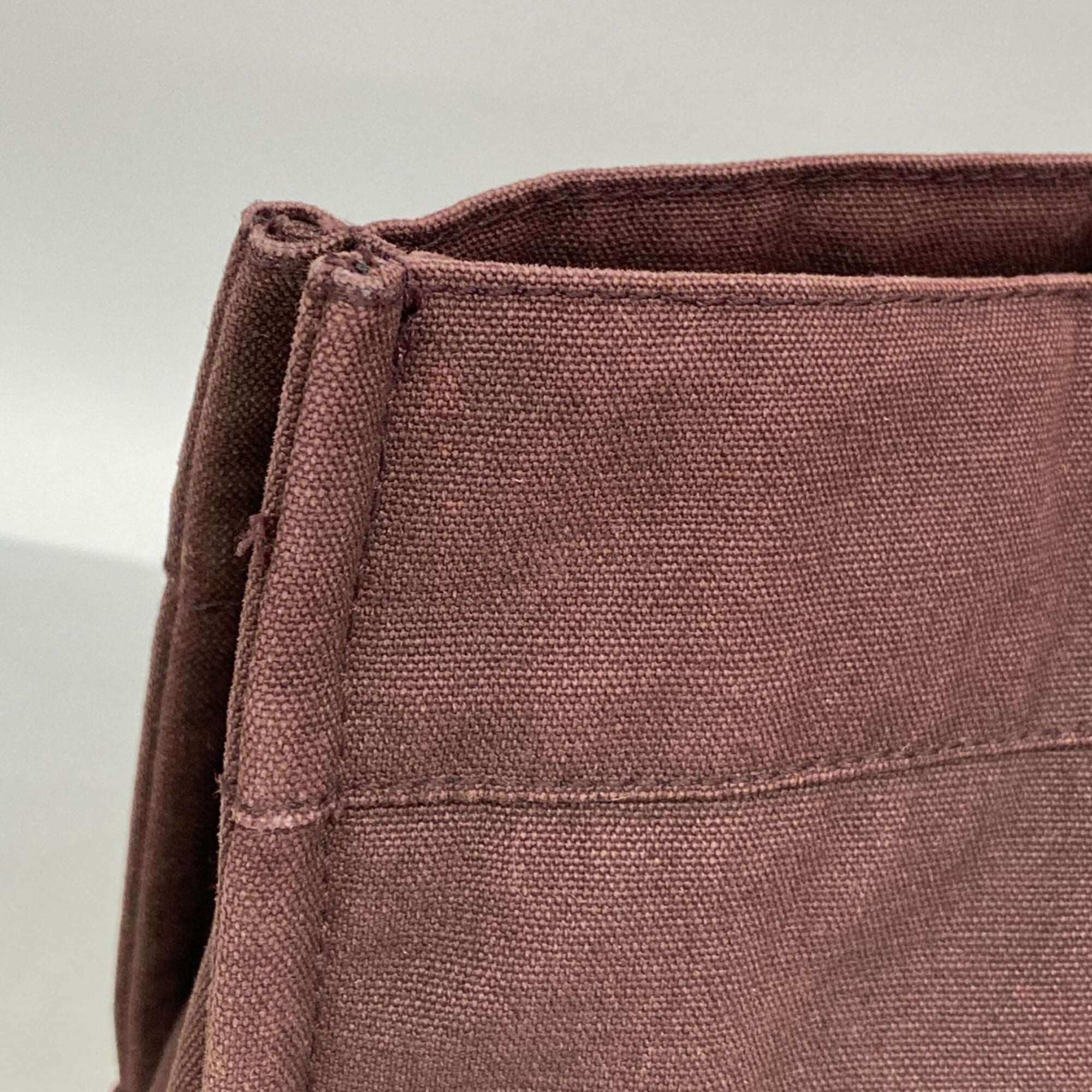 Hermes Brown Canvas Tote Bag (Pre-Owned)