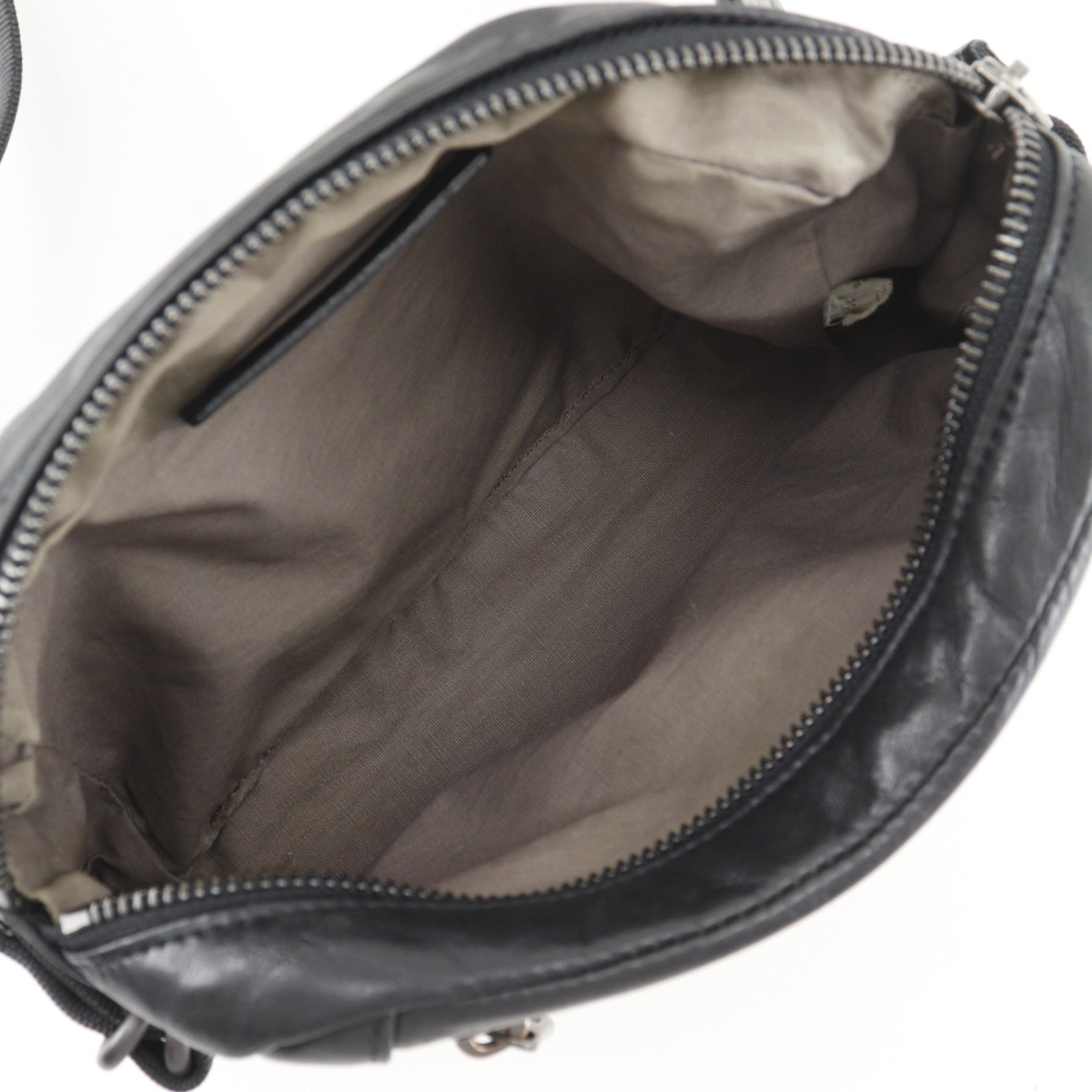 Bottega Veneta Intrecciato Black Leather Fanny Pack (Pre-Owned)