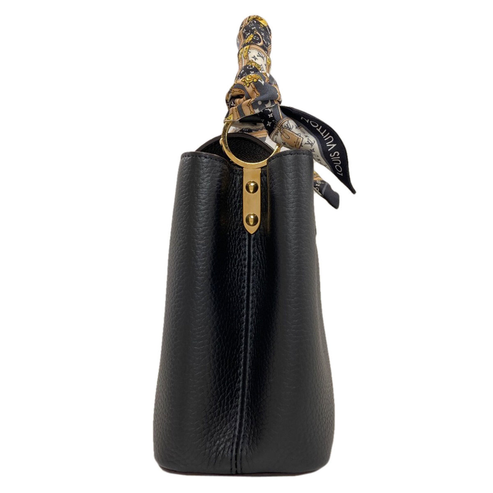 Louis Vuitton Black Leather Handbag (Pre-Owned)