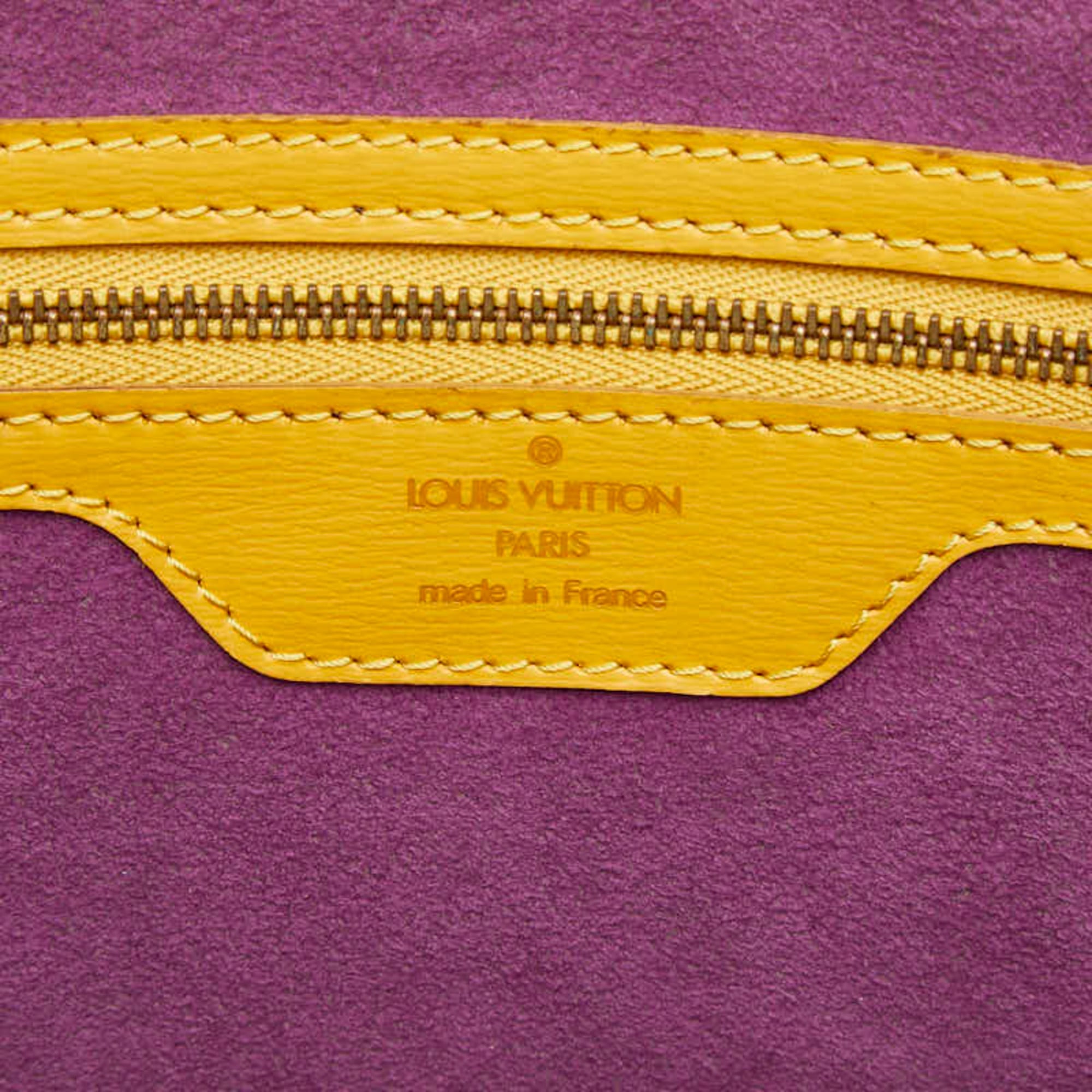 Louis Vuitton Yellow Leather Shoulder Bag Tote Bag (Pre-Owned)