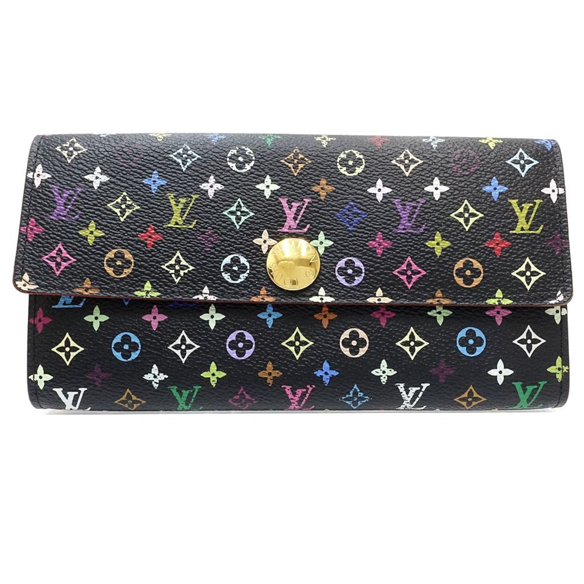 Louis Vuitton Multi-Color Noir Monogram Multicolore Long Wallet (Bi-Fold) (Pre-Owned)
