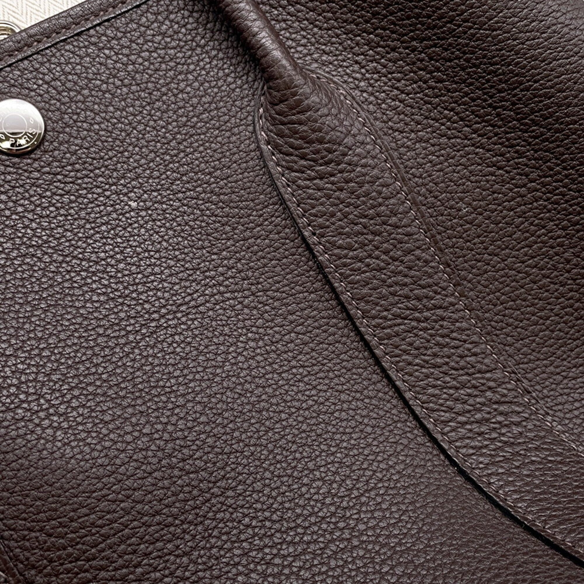 Hermes Garden Ebene Negonda Leather Handbag Tote Bag (Pre-Owned)