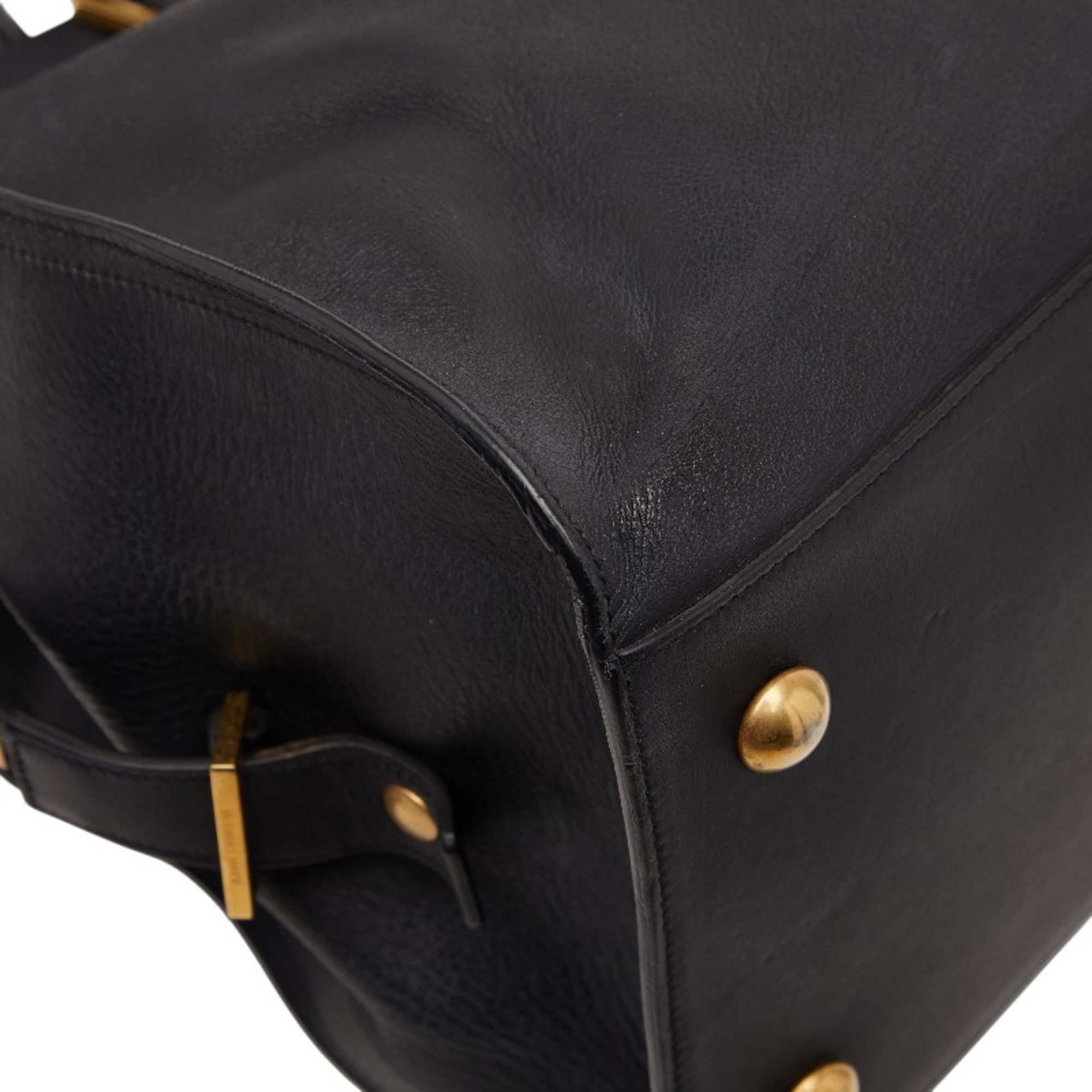 Saint Laurent Black Leather Handbag (Pre-Owned)