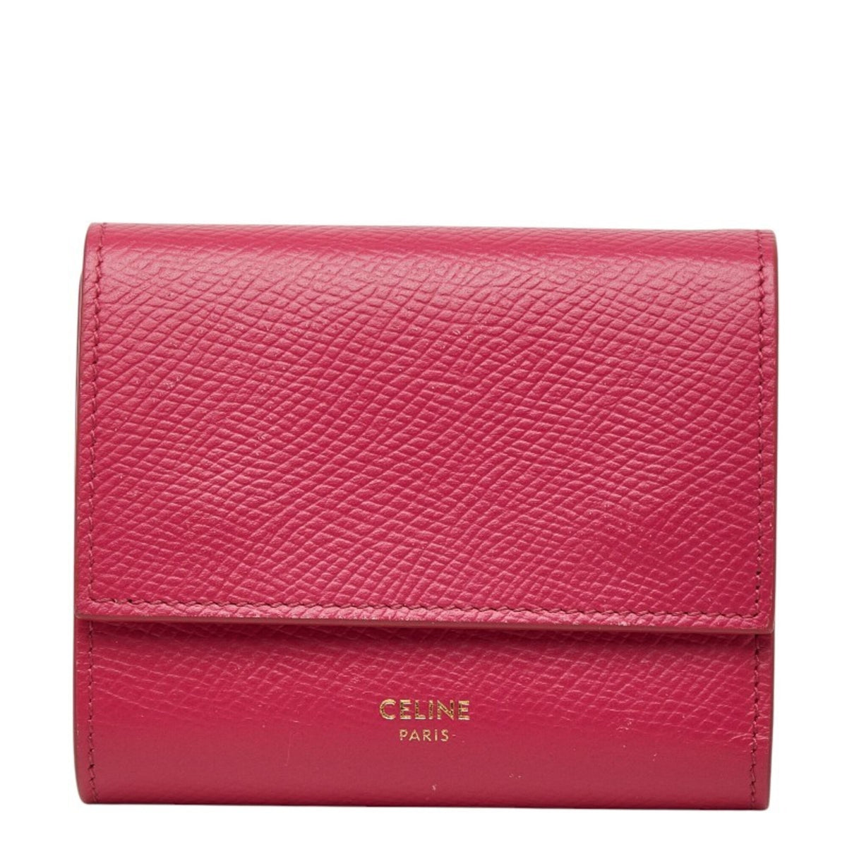 Celine Pink Leather Wallet (Tri-Fold) (Pre-Owned)