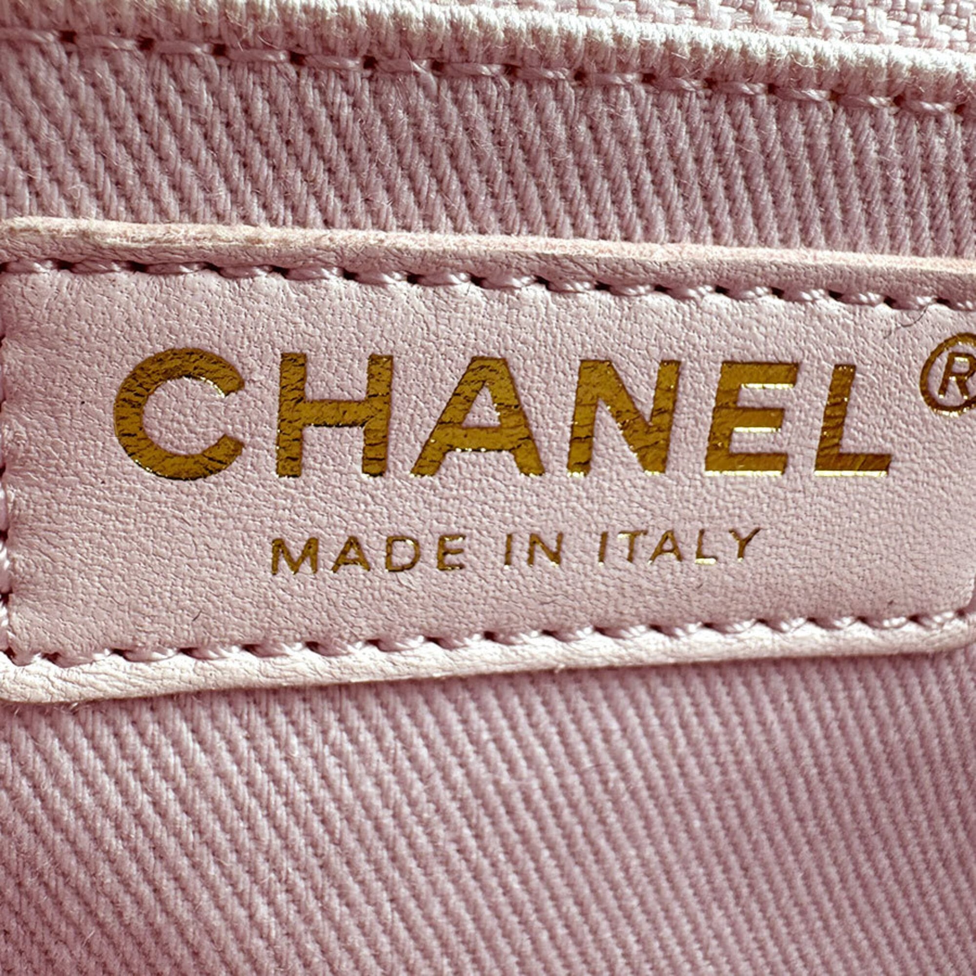 Chanel Light Pink Grained Calfskin Handbag Shoulder Bag (Pre-Owned)