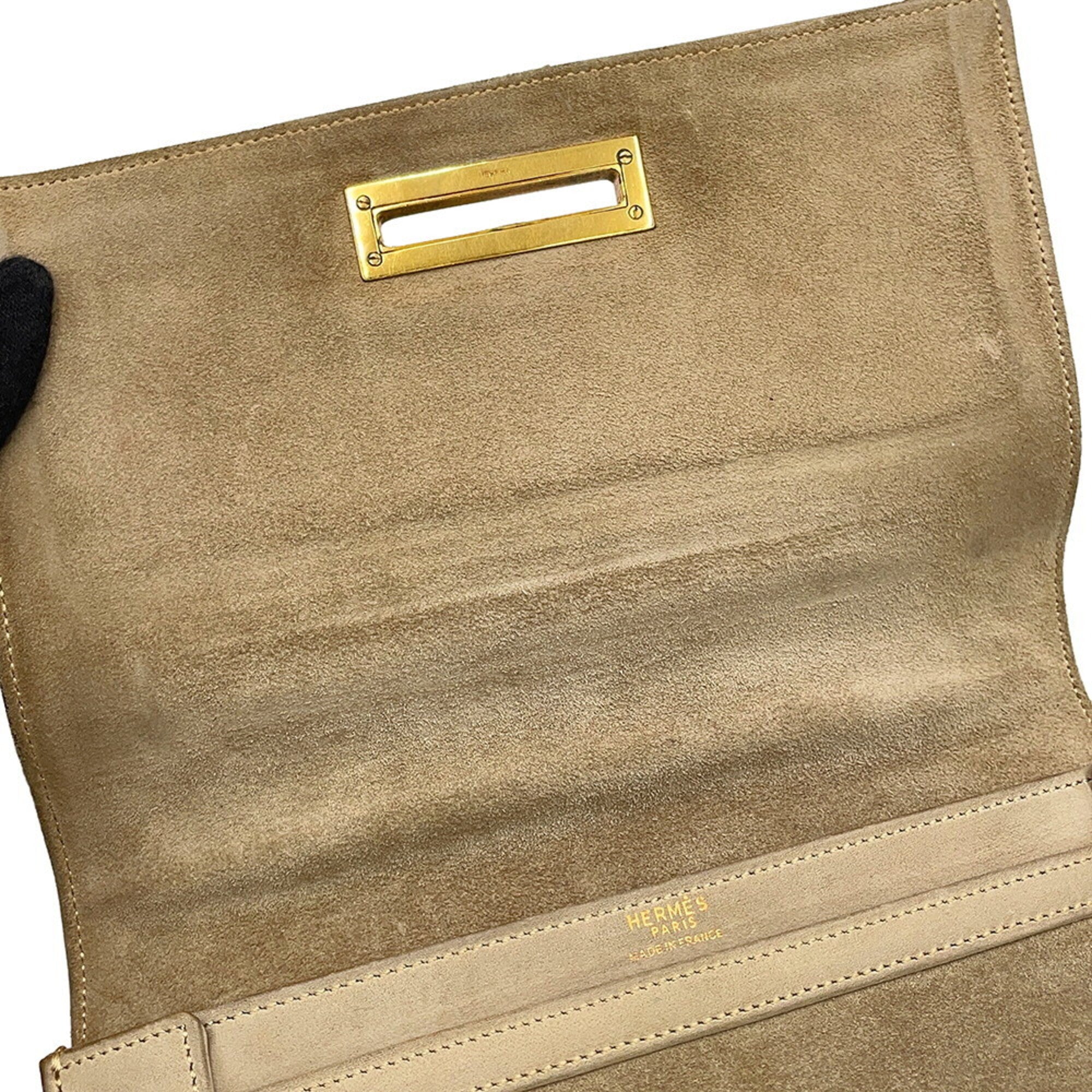 Hermes Kara Beige Handbag Shoulder Bag (Pre-Owned)
