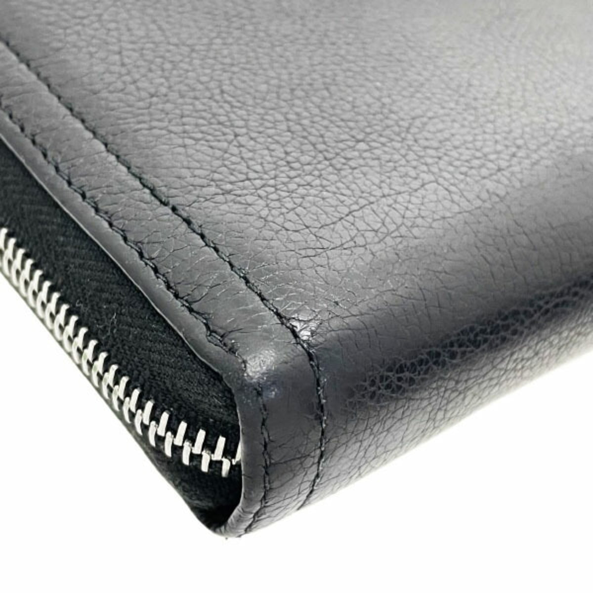 Prada Astrale Black Nero Leather Long Wallet (Bi-Fold) (Pre-Owned)