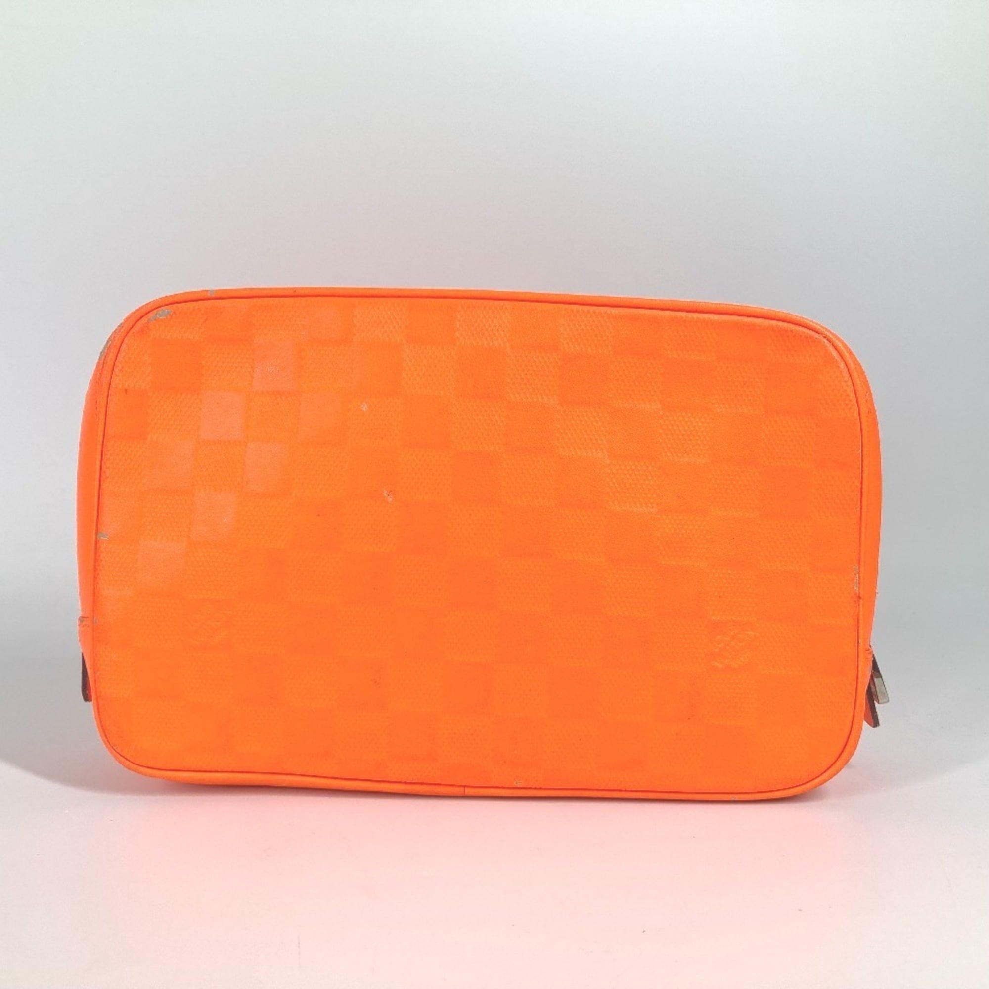 Louis Vuitton Orange Damier Infini Clutch Bag Pouch (Pre-Owned)