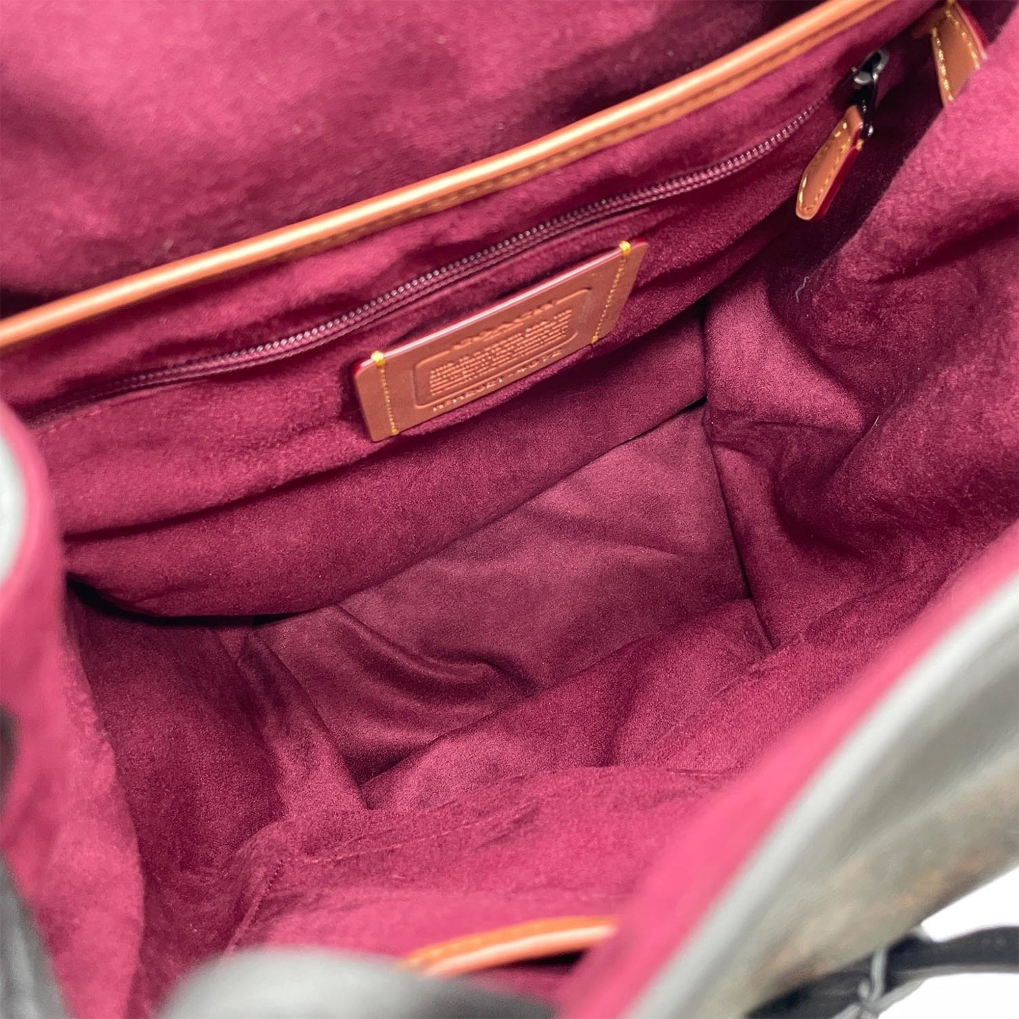 Coach Black Brown Pvc Leather Backpack (Pre-Owned)