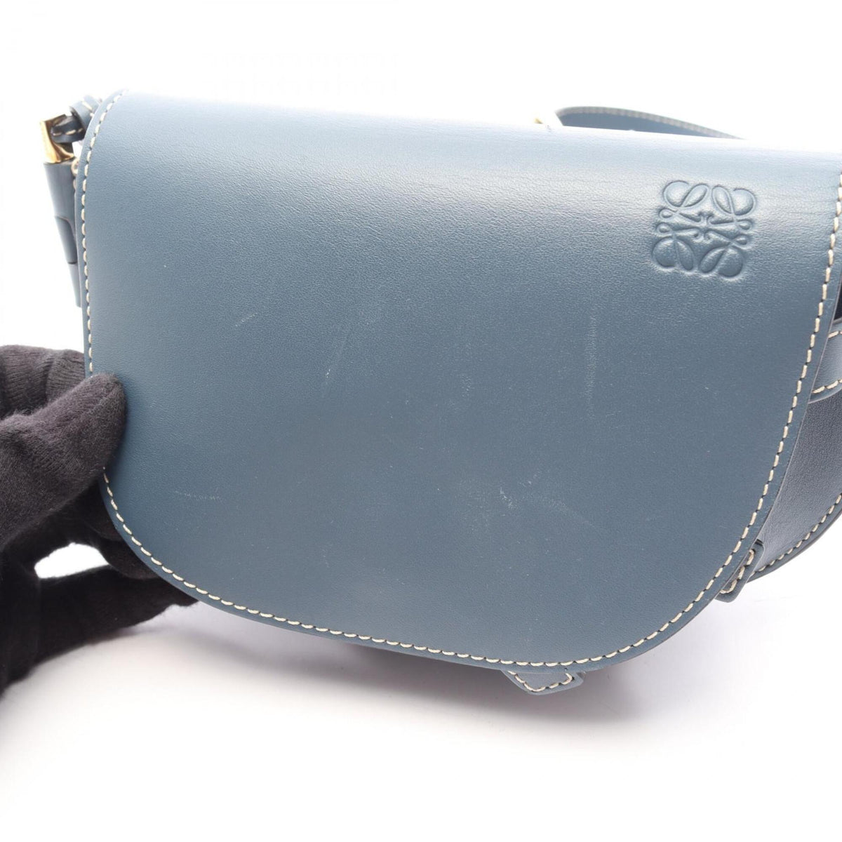 Loewe Blue Leather Fanny Pack Handbag (Pre-Owned)