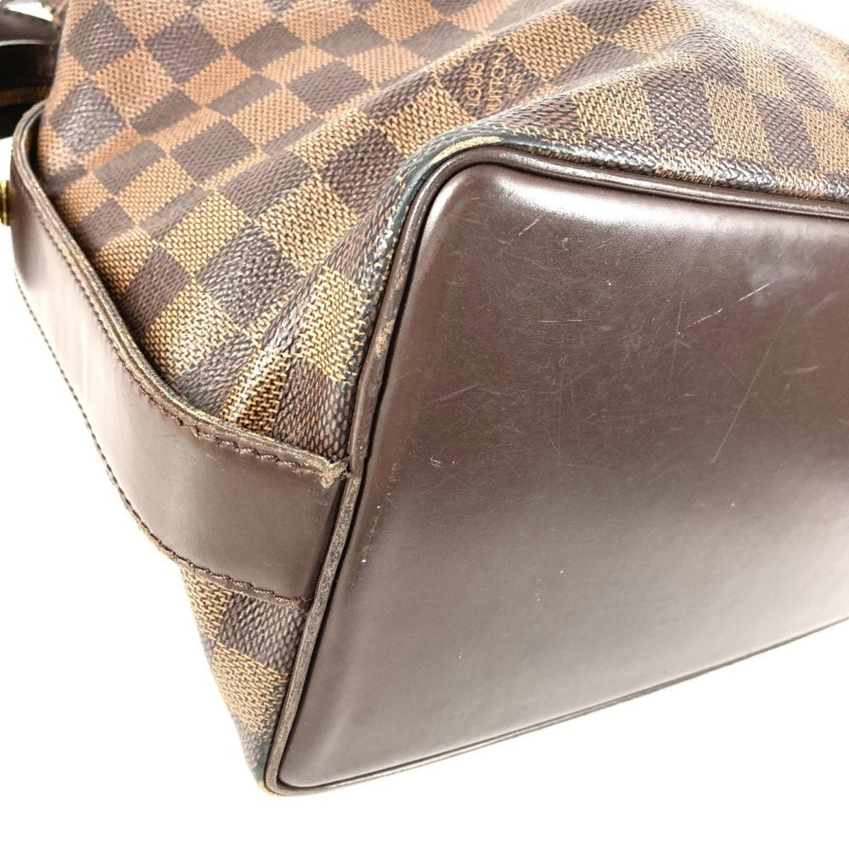 Louis Vuitton Brown Ebene Damier Canvas Shoulder Bag Tote Bag (Pre-Owned)