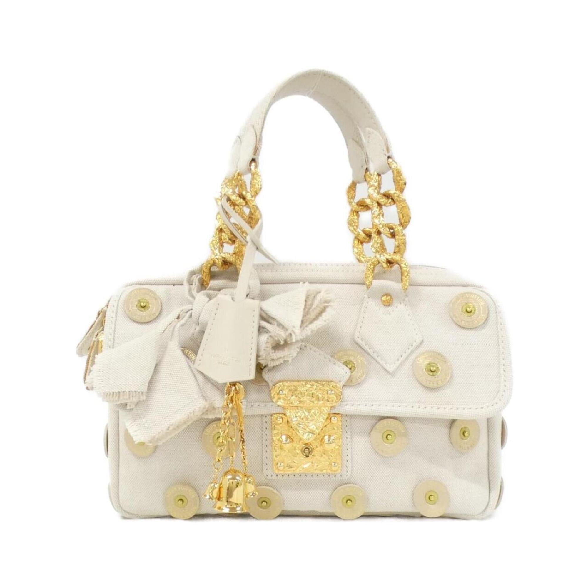 Louis Vuitton Lv Off White Canvas Handbag (Pre-Owned)