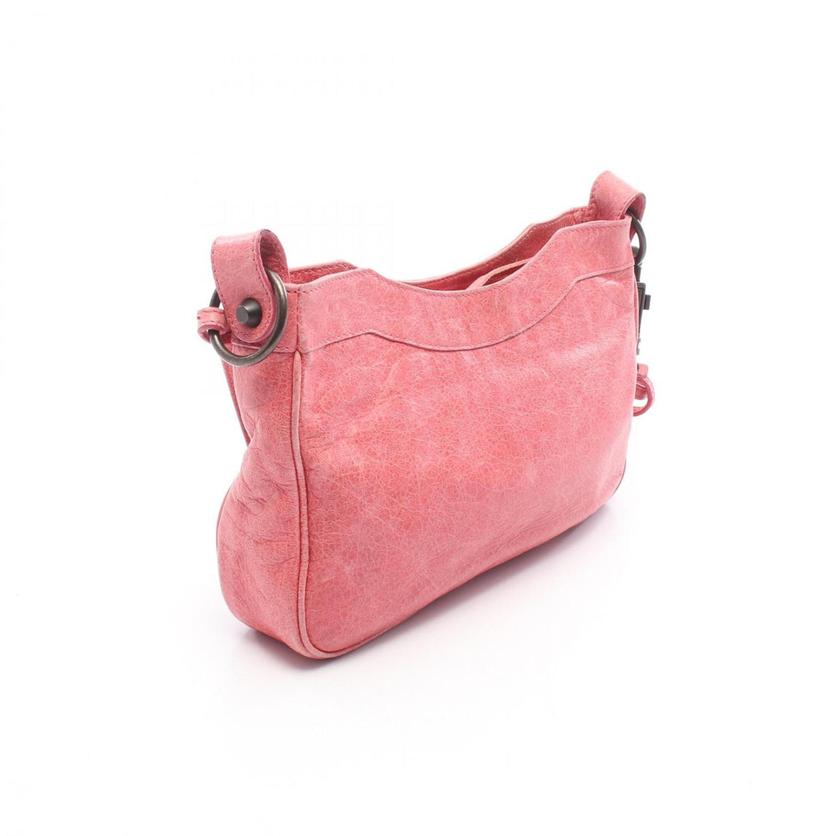 Balenciaga Hip Pink Leather Handbag Shoulder Bag (Pre-Owned)