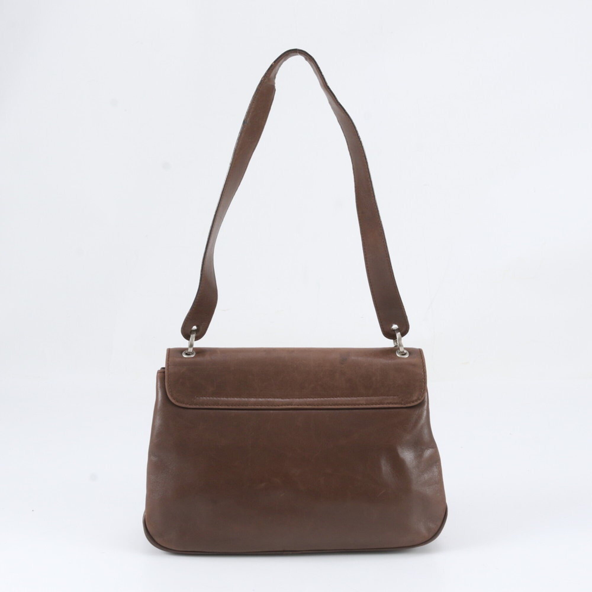 Salvatore Ferragamo Brown Leather Shoulder Bag (Pre-Owned)