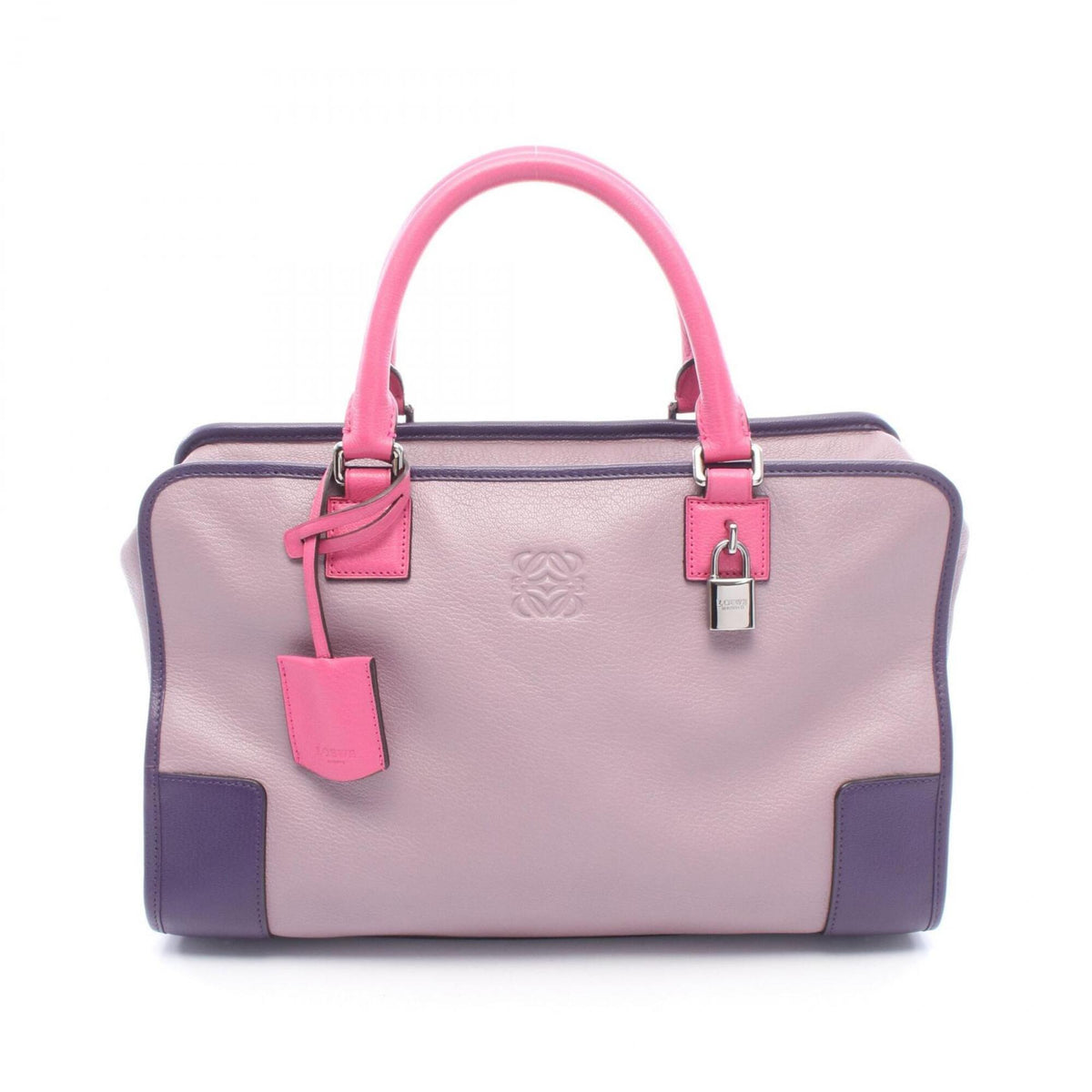 Loewe Pink Purple Leather Handbag (Pre-Owned)