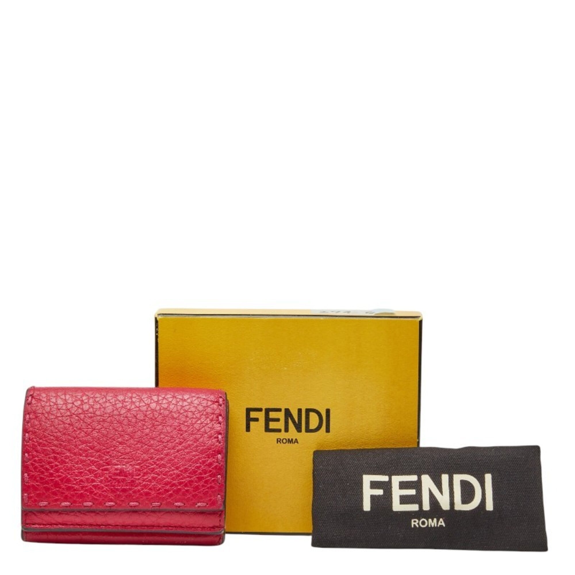 Fendi Pink Leather Wallet (Tri-Fold) (Pre-Owned)