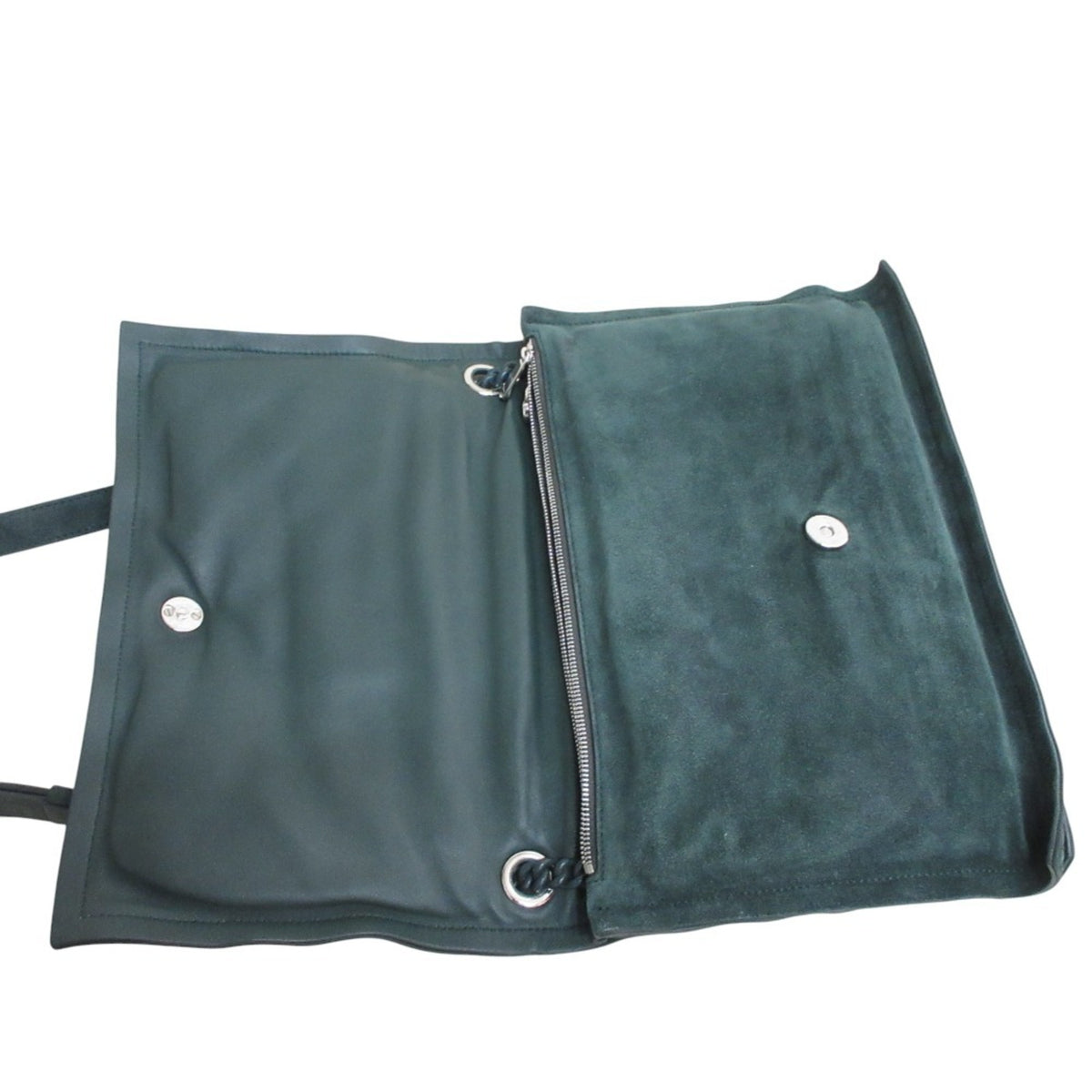 Salvatore Ferragamo Green Suede Shoulder Bag (Pre-Owned)