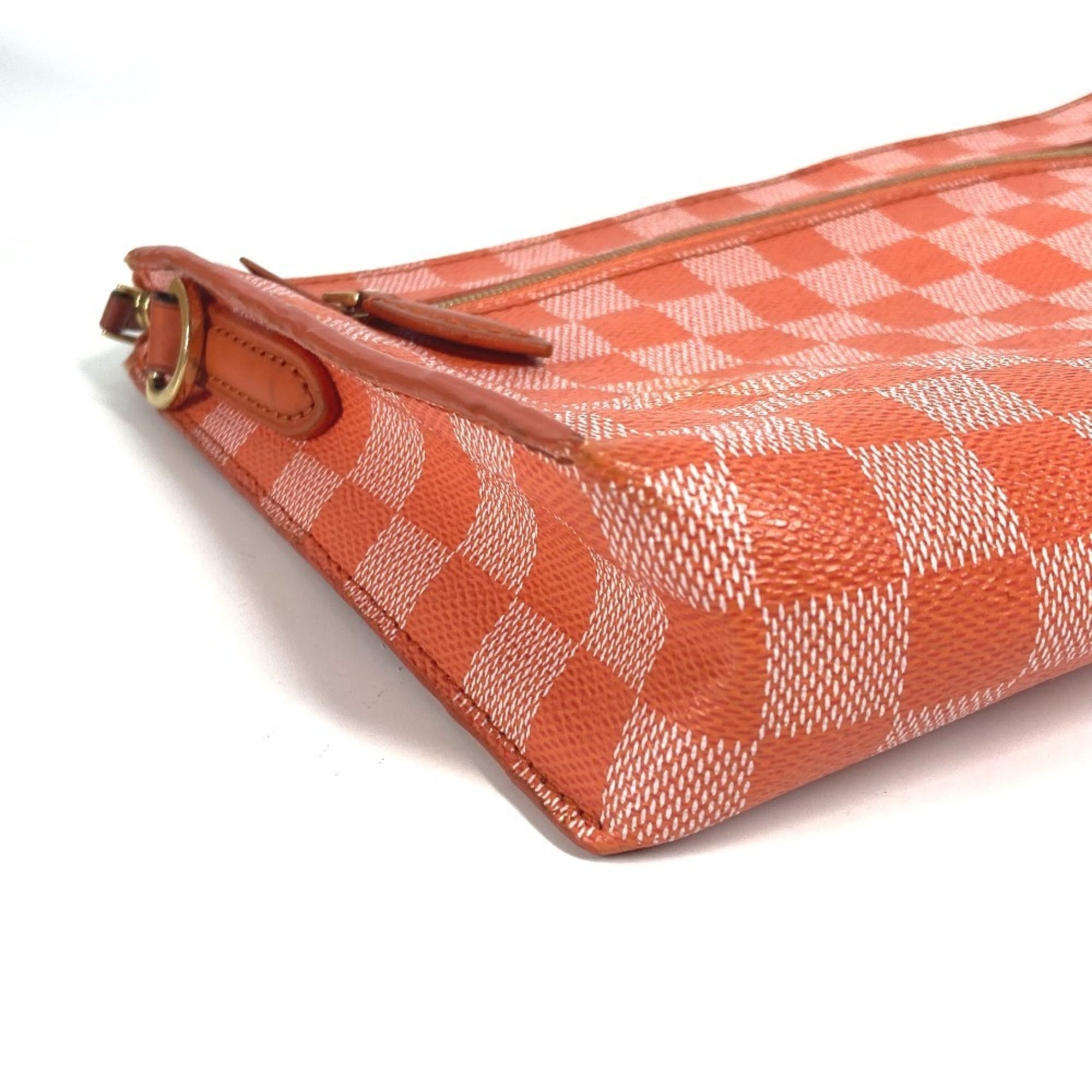 Louis Vuitton Damier Orange Pimont Damier Canvas Clutch Bag Pouch Shoulder Bag (Pre-Owned)