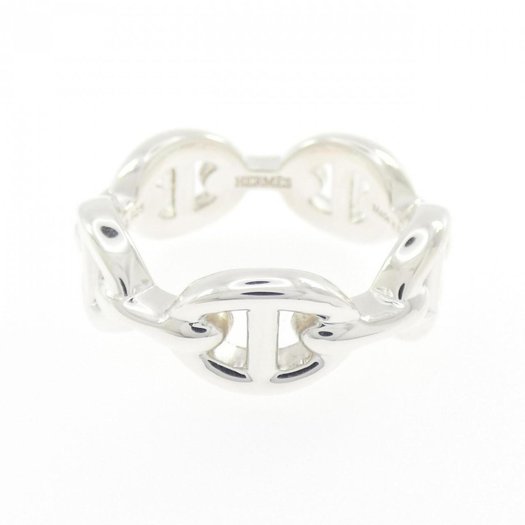 Hermes Silver 925 Band Ring (Pre-Owned)