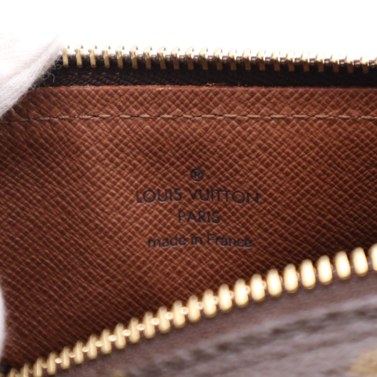 Louis Vuitton Monogram Beige Brown Coated Canvas Leather Handbag (Pre-Owned)