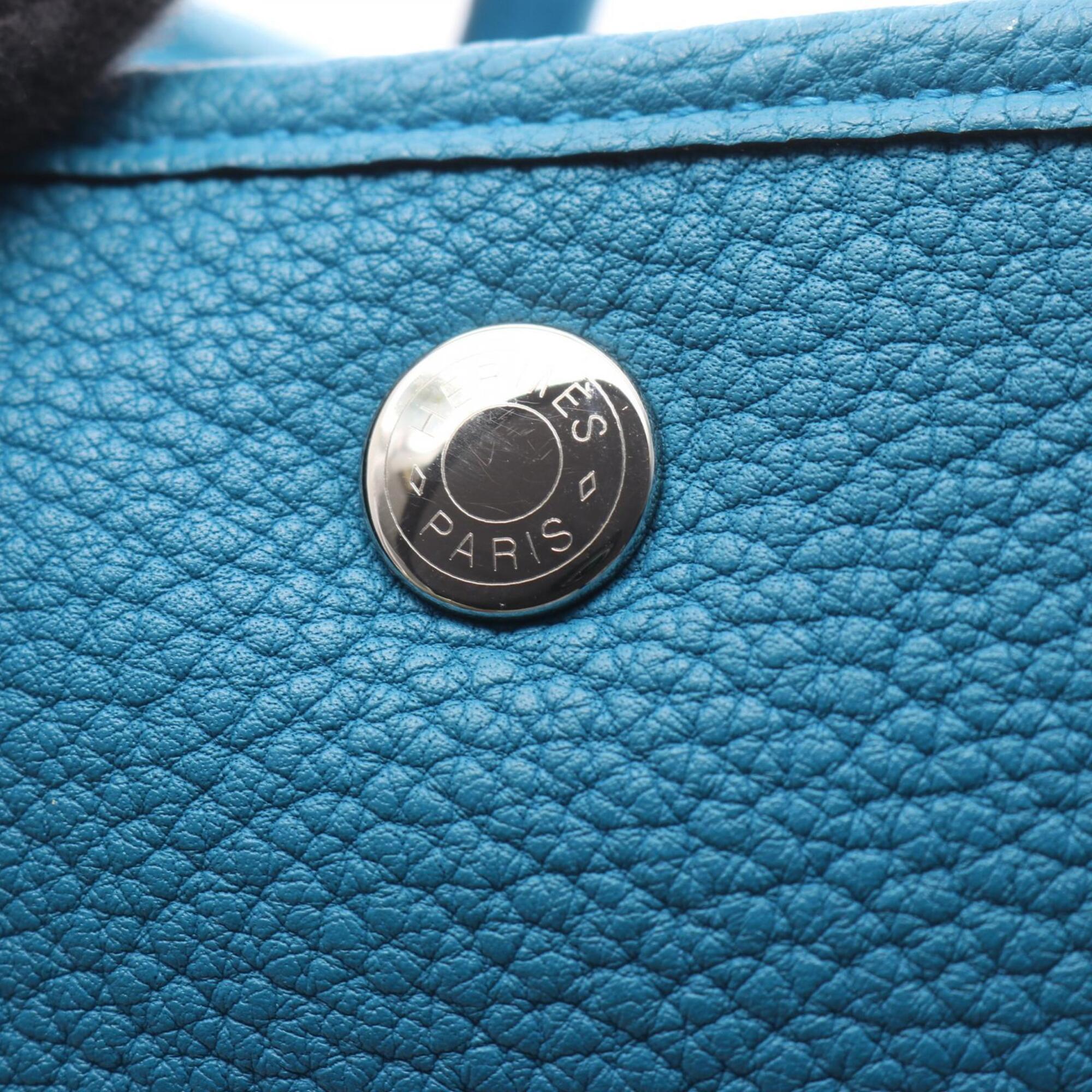 Hermes Blue Negonda Leather Leather Handbag Tote Bag (Pre-Owned)