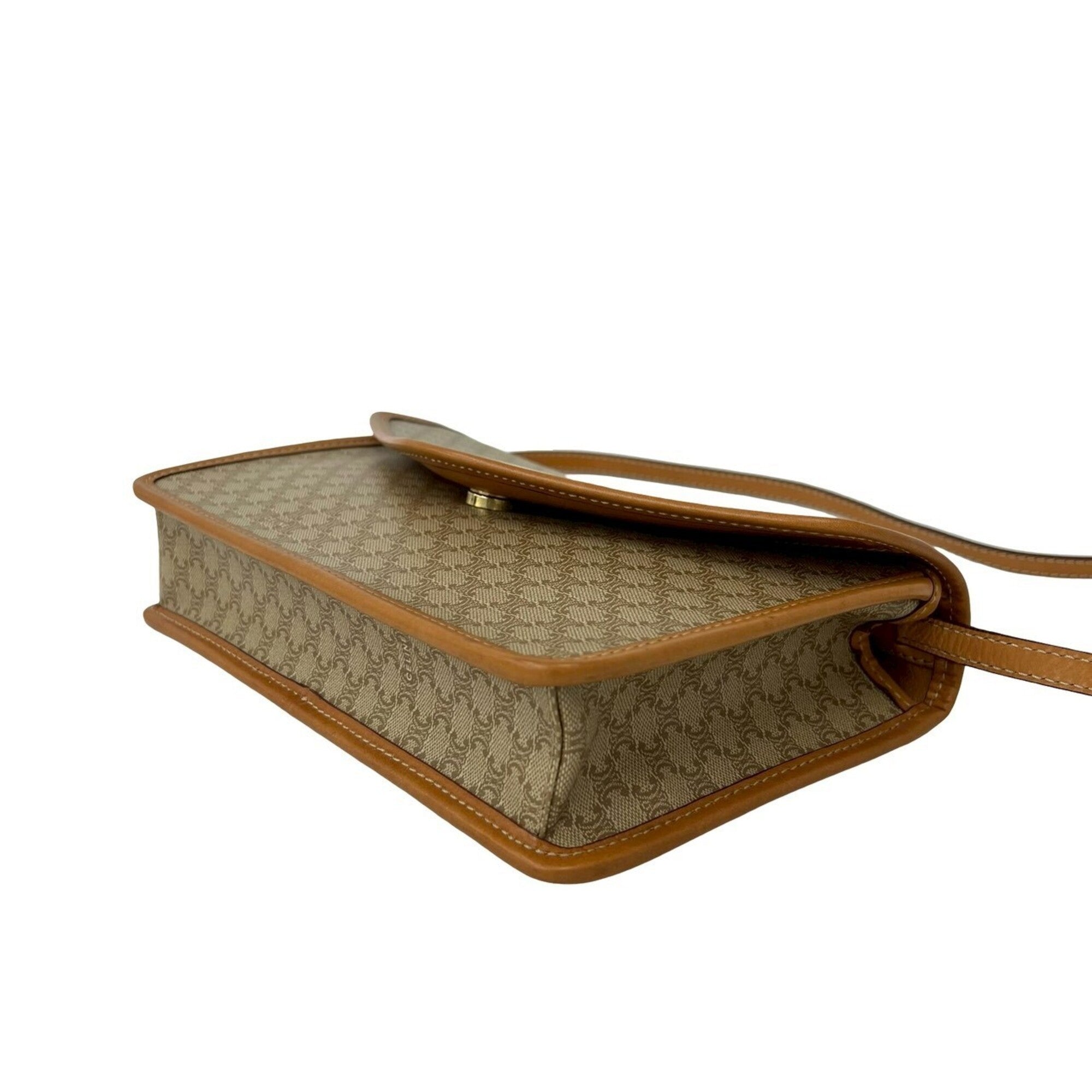 Celine Beige Brown Pvc Leather Pochette Shoulder Bag (Pre-Owned)
