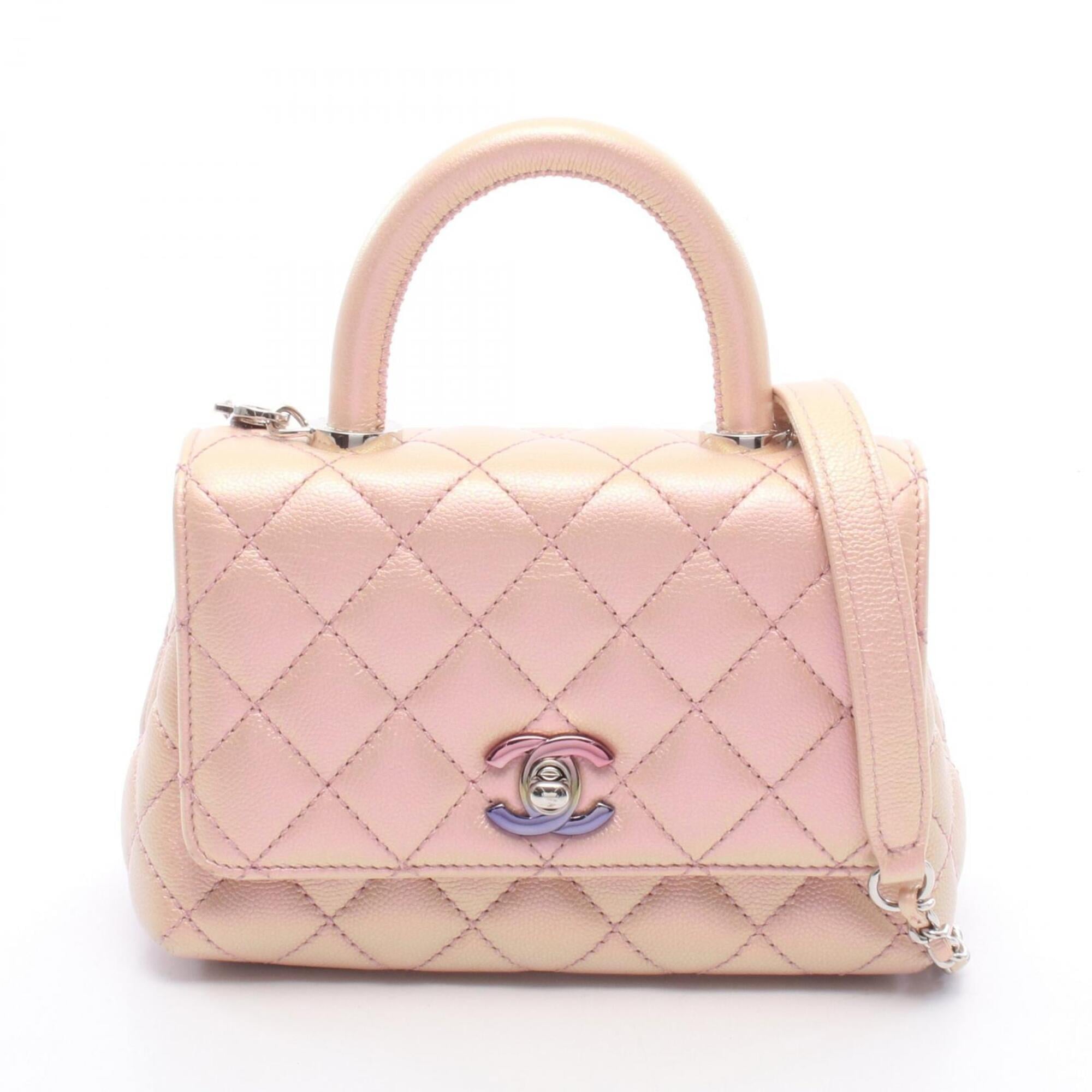 Chanel Pink Grained Calfskin Handbag (Pre-Owned)